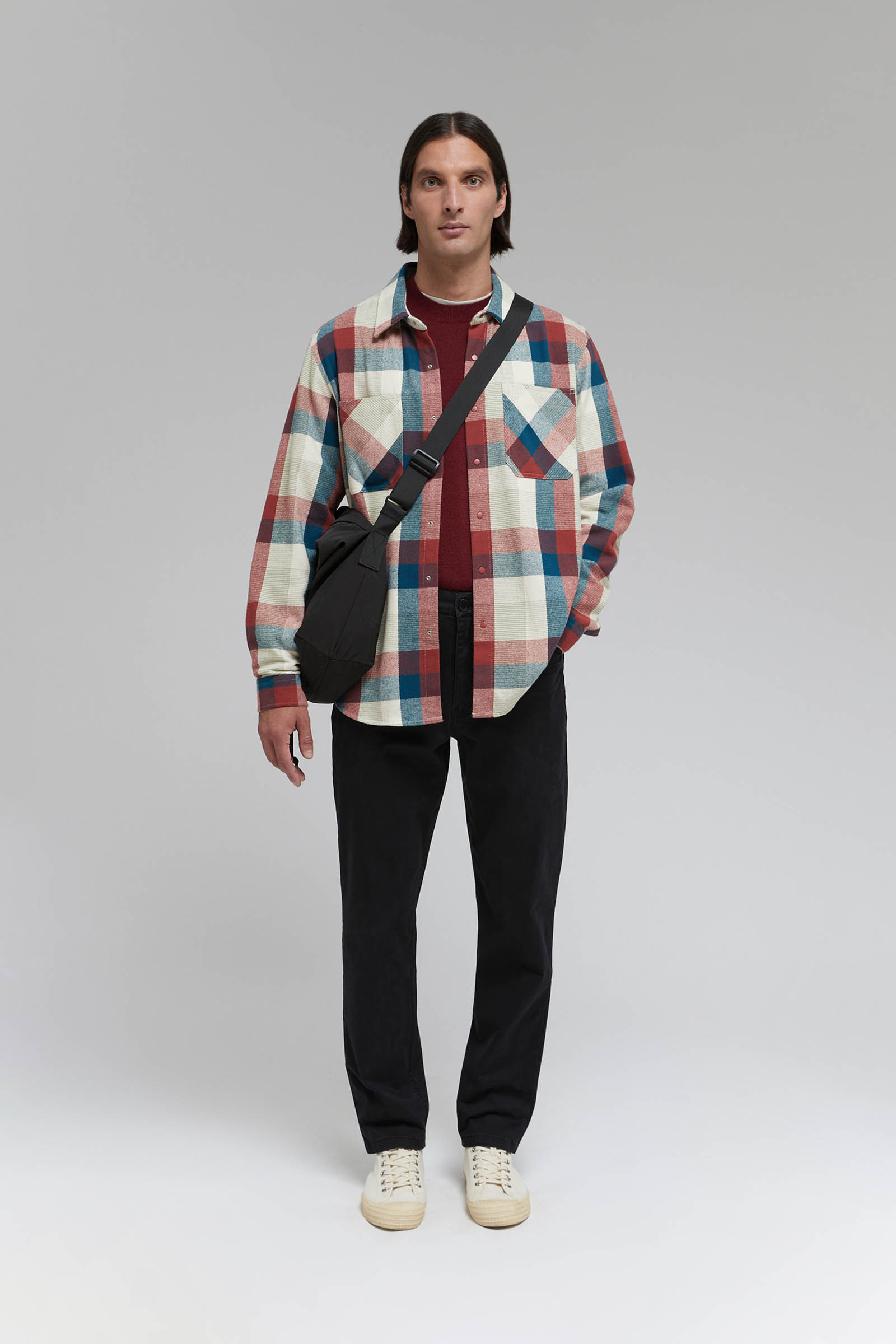 Брюки прямого кроя из хлопка 2490₽