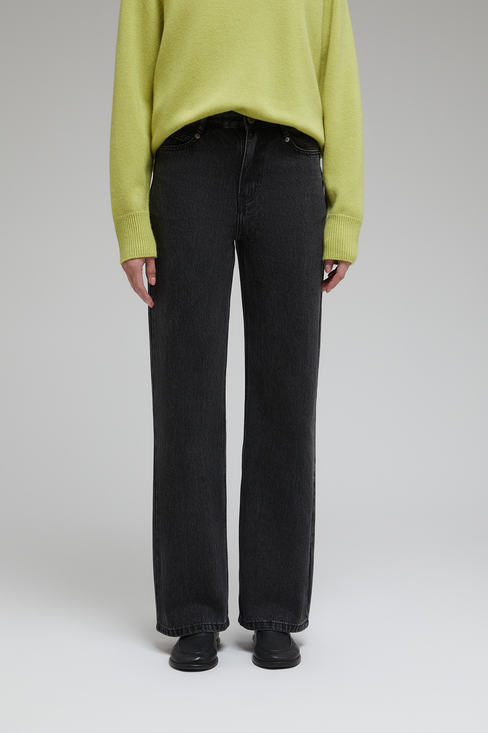 

Джинсы wide leg, 2002 dark grey denim, Джинсы wide leg