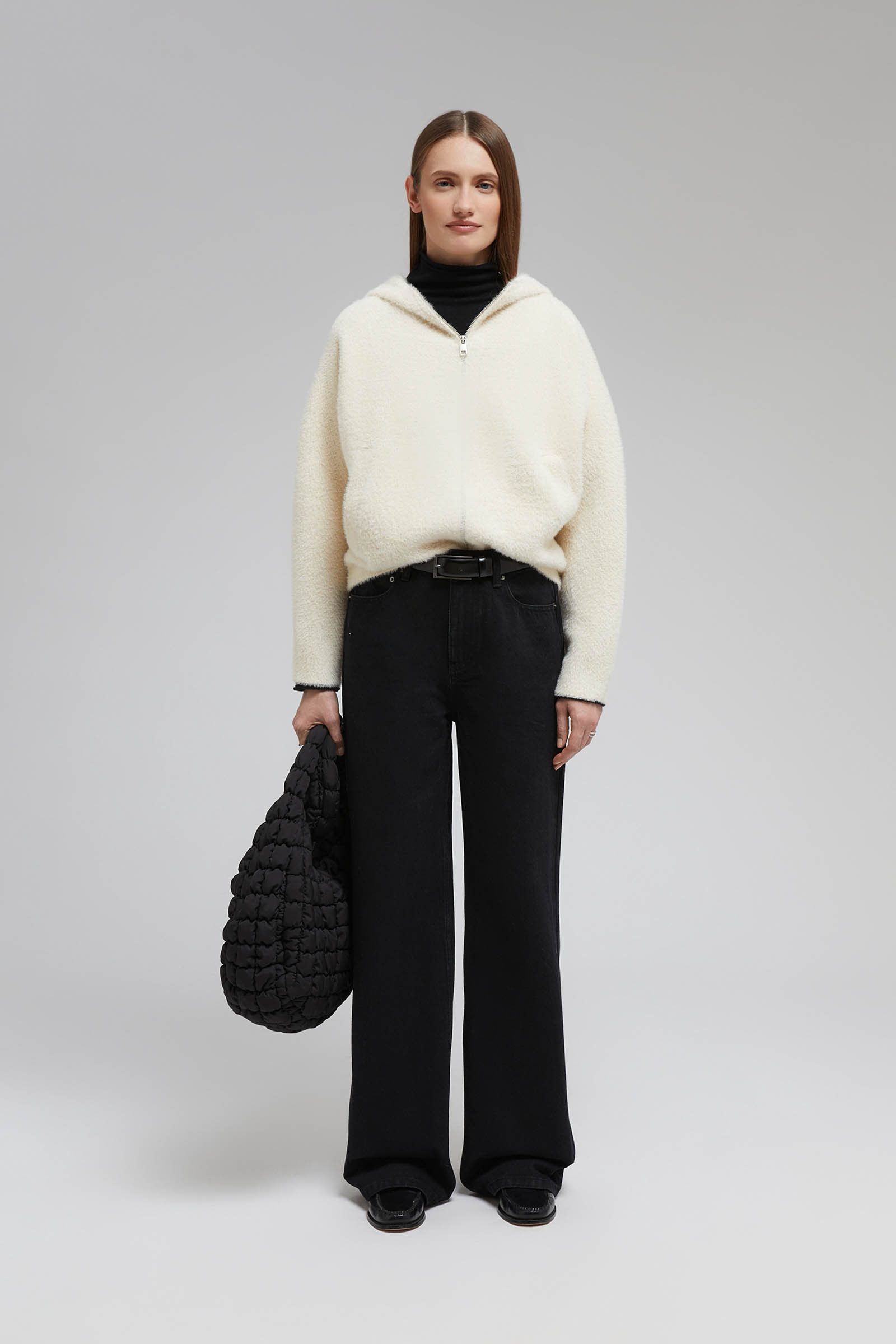 Джинсы FINN FLARE широкие с высокой посадкой, черный, арт. FAF15015