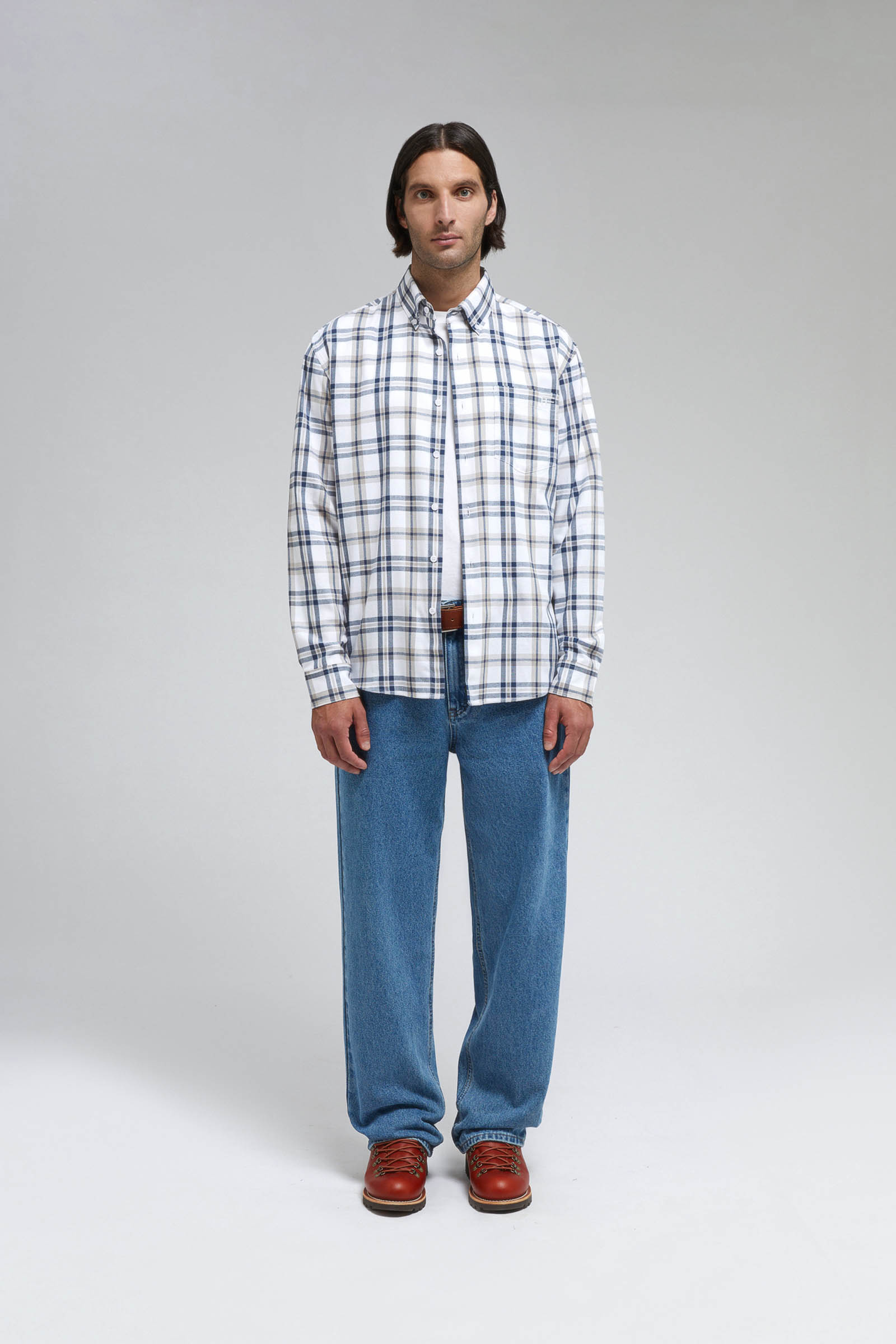 Рубашка FINN FLARE из фланели в клетку, разноцветный, арт. FAF21041