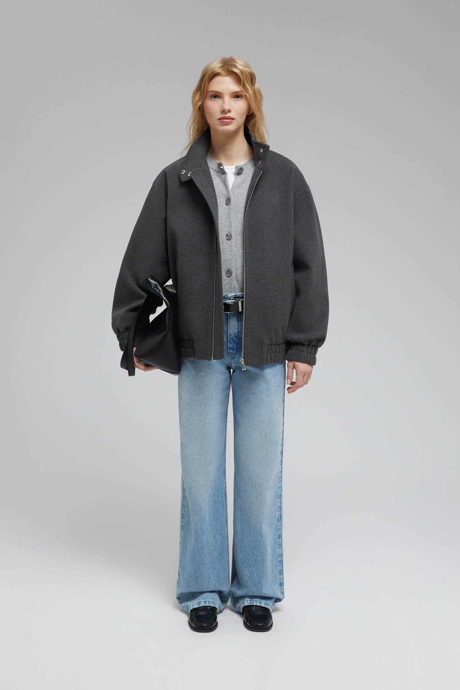 

Куртка-бомбер с воротником-стойкой, 202 graphite, Куртка-бомбер с воротником-стойкой