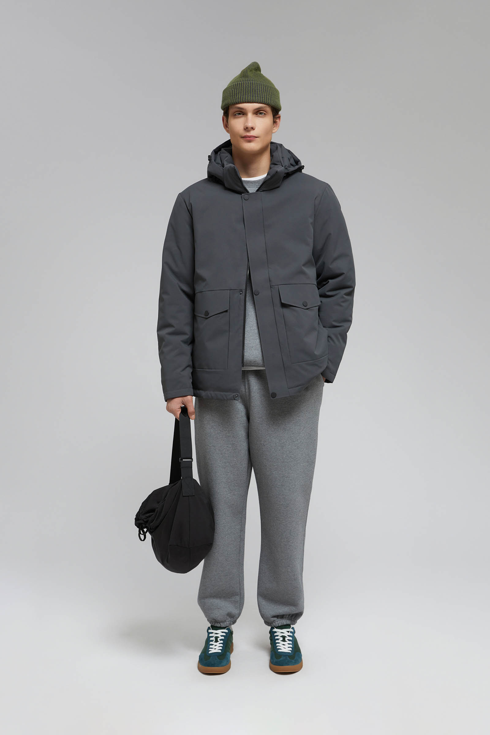 Куртка FINN FLARE утепленная с капюшоном, серый, арт. FAF22003
