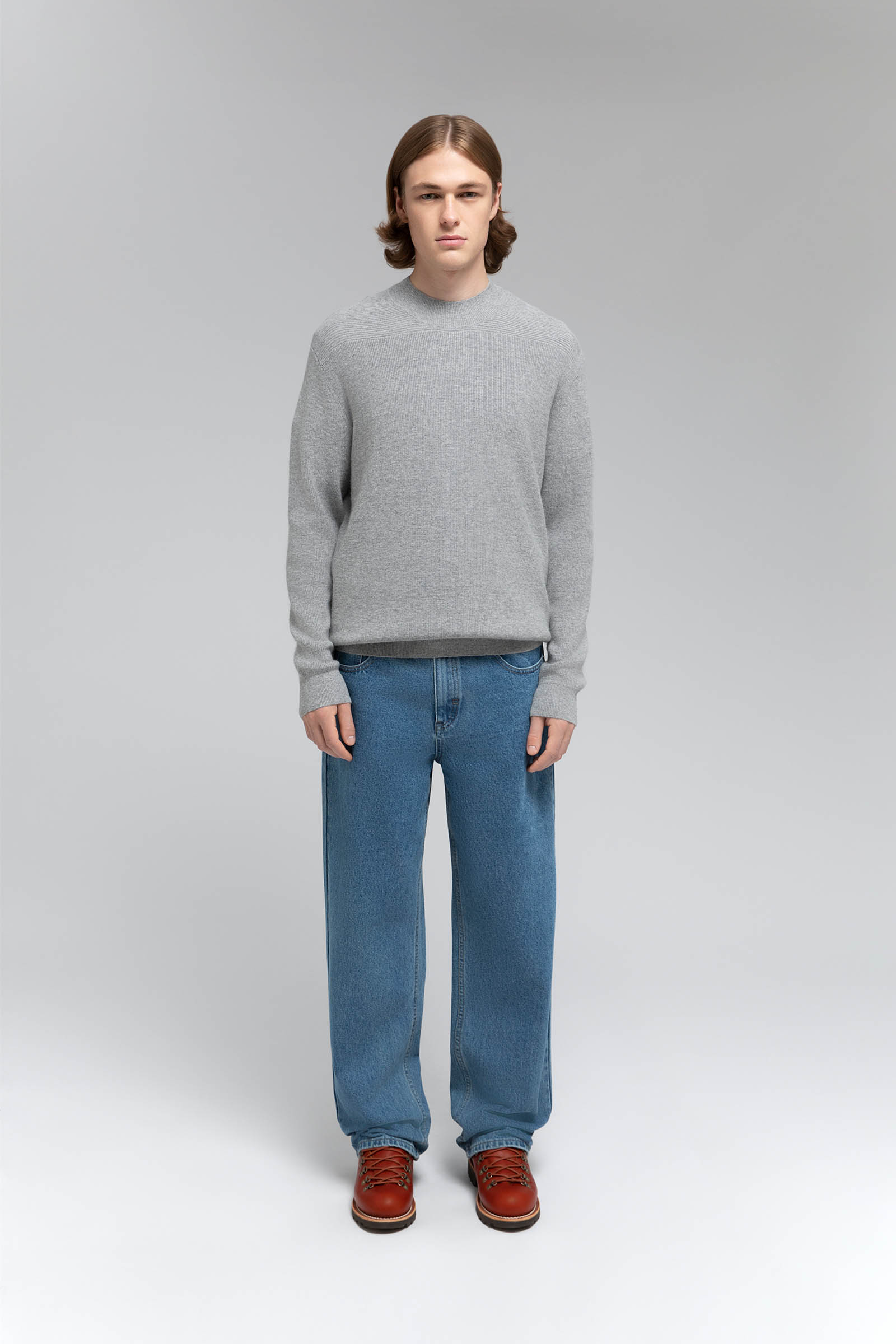 Свитер Finn Flare с шерстью и кашемиром, 212 silver, арт. FAF21101