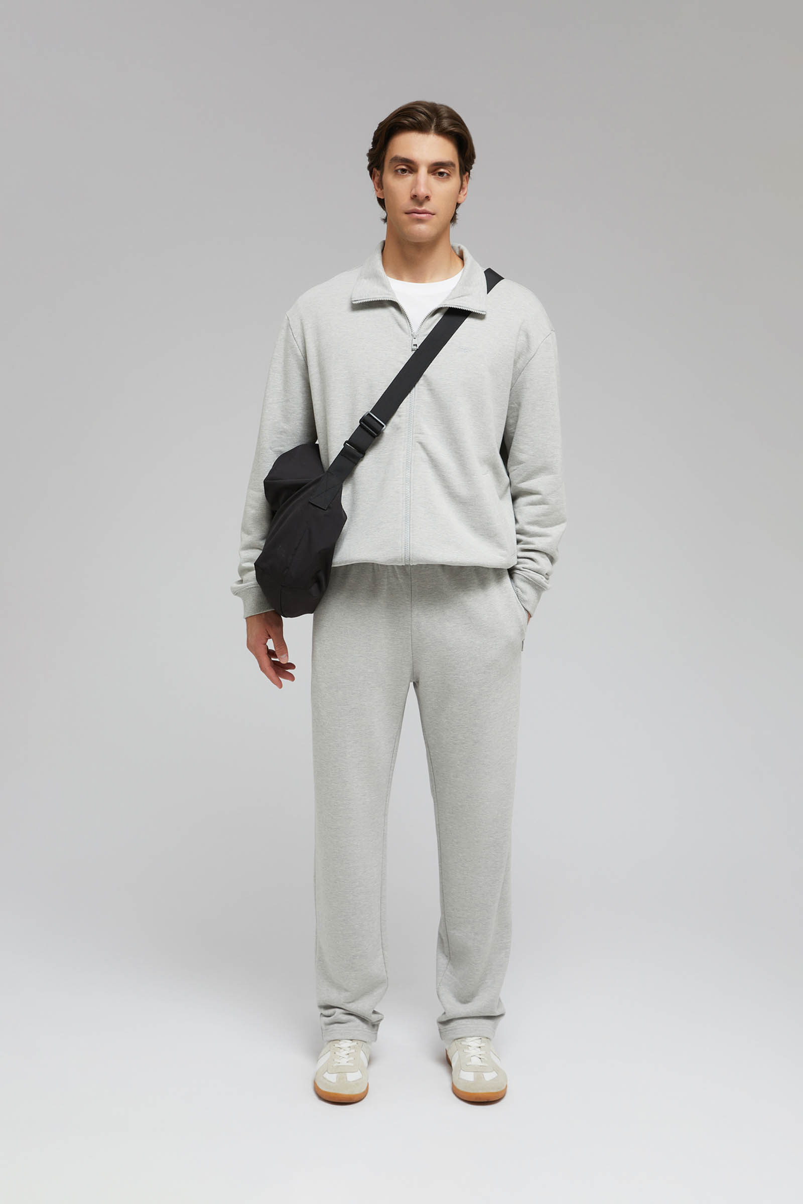 

Трикотажные брюки прямого кроя, 251 light silver melange, Трикотажные брюки прямого кроя