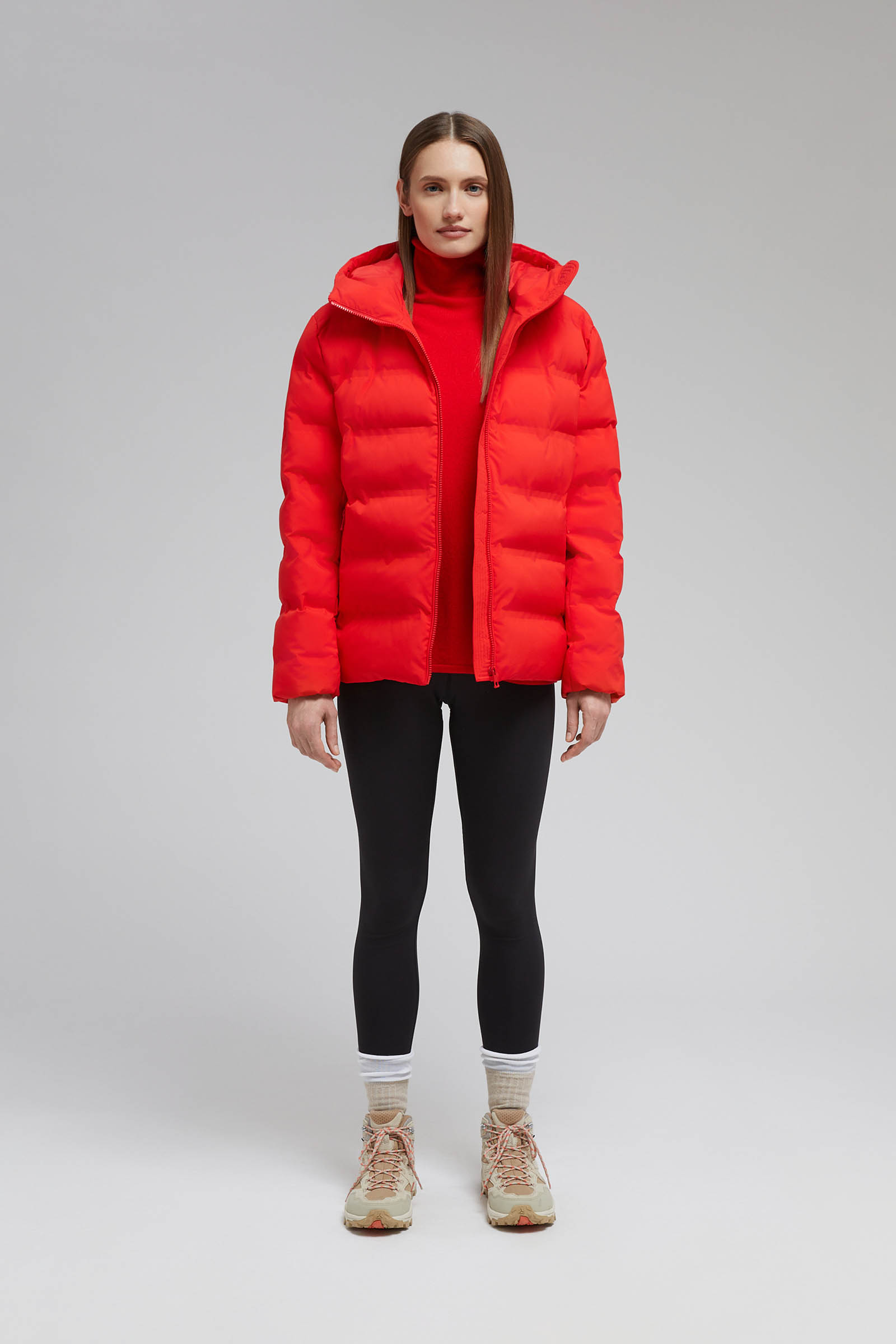 

Утепленная куртка с капюшоном, 375 vermilion, Утепленная куртка с капюшоном