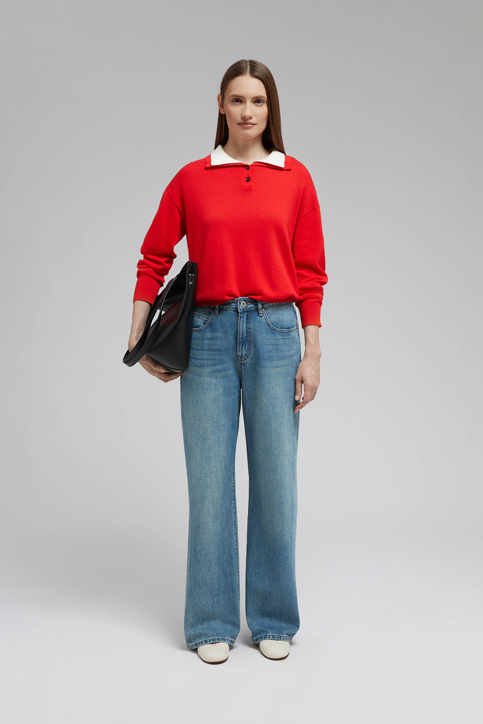 Джемпер-поло FINN FLARE, красный, арт. FAF11157