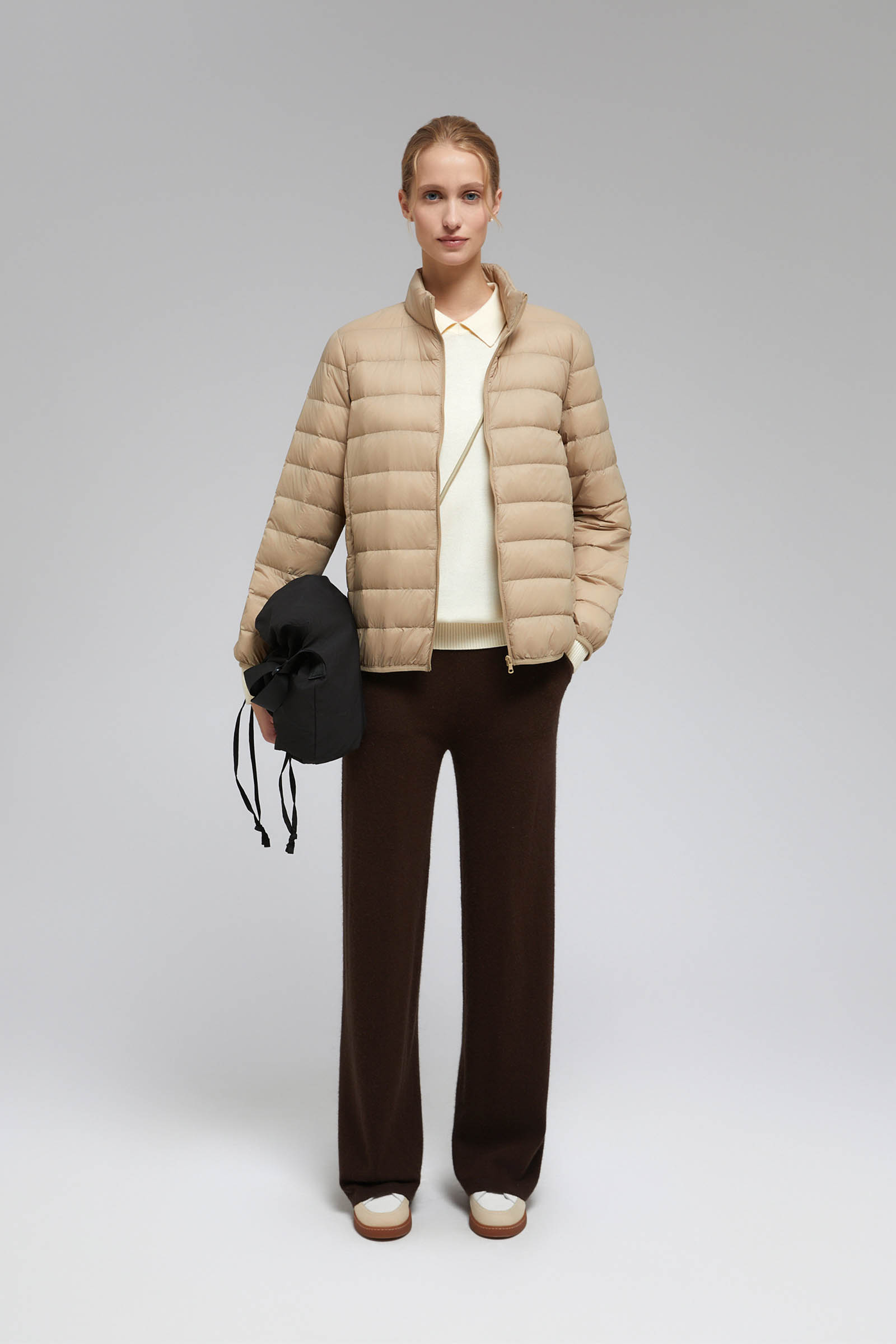 Пуховик FINN FLARE стеганый, бежевый, арт. FAF12000