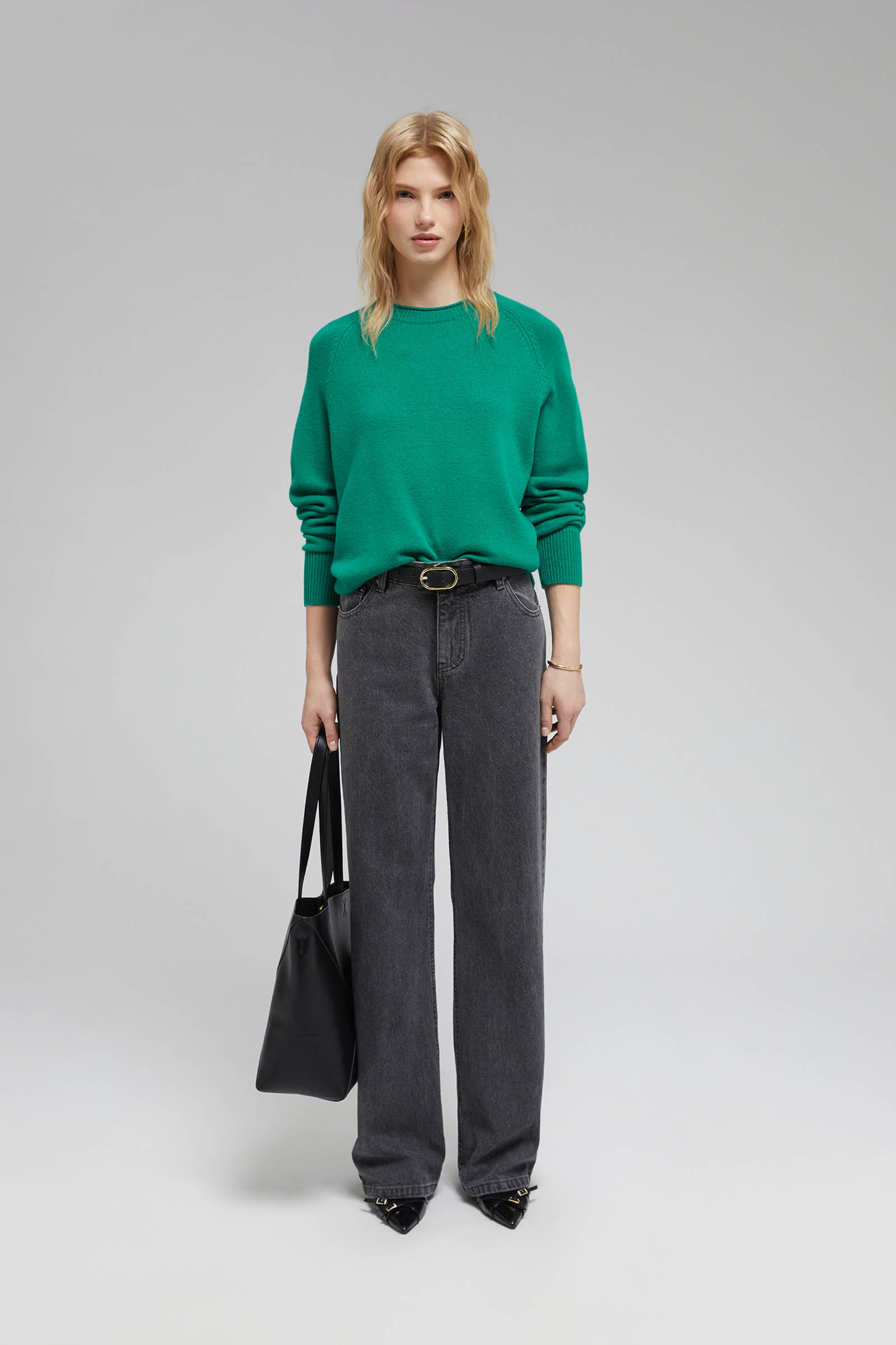 Джемпер Finn Flare из шерсти и кашемира, зеленый, арт. FAF11167