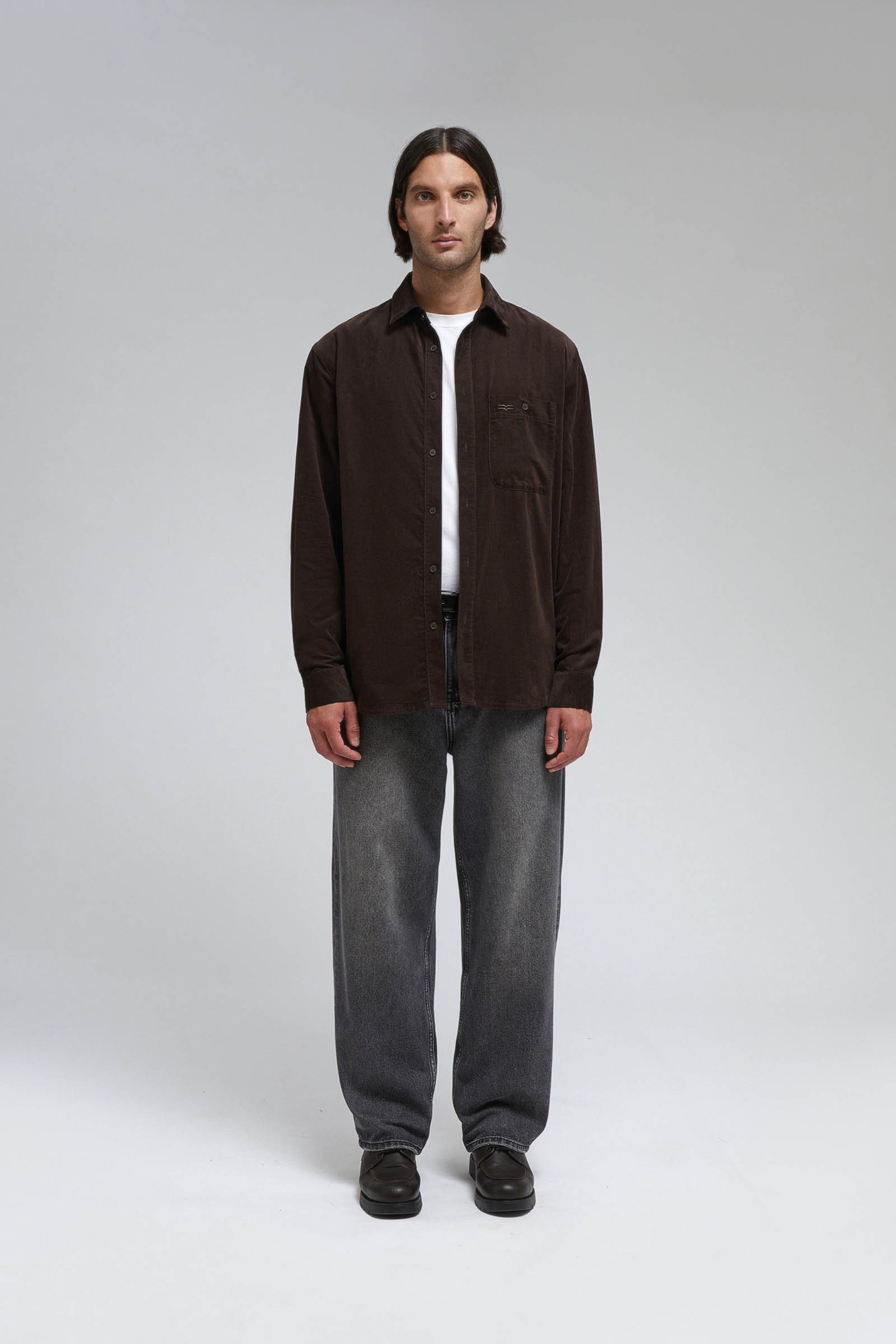 Рубашка FINN FLARE из вельвета, 641 java, арт. FAF210103