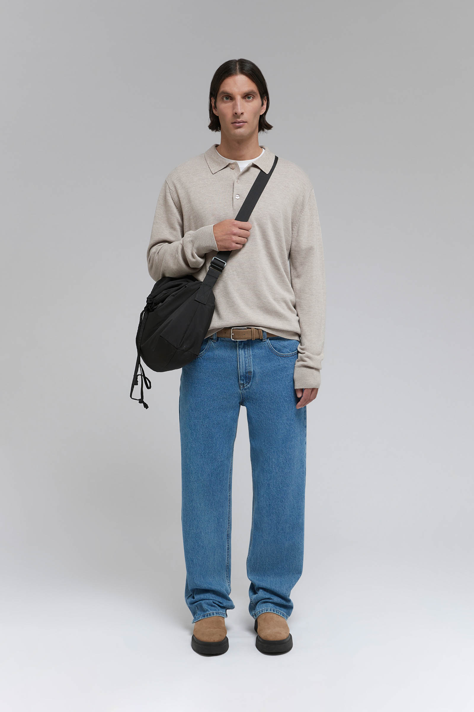 Джемпер-поло Finn Flare, бежевый, арт. FAF21122