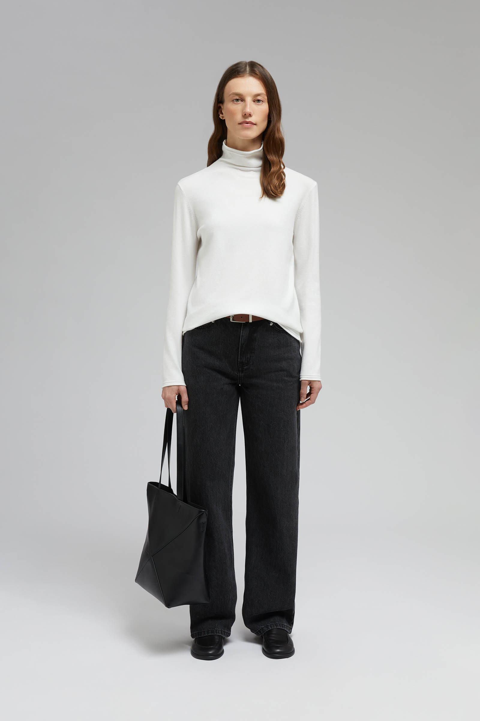 Водолазка FINN FLARE прямого кроя, белый, арт. FAF11154