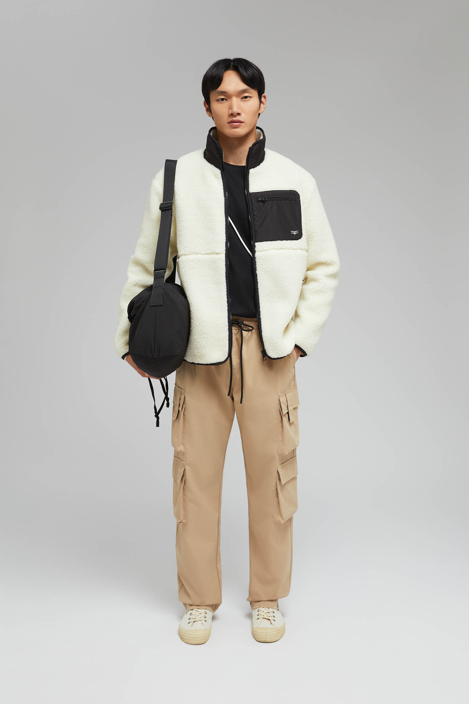 

Брюки-карго с эластичным поясом, 723 irish cream, Брюки-карго с эластичным поясом