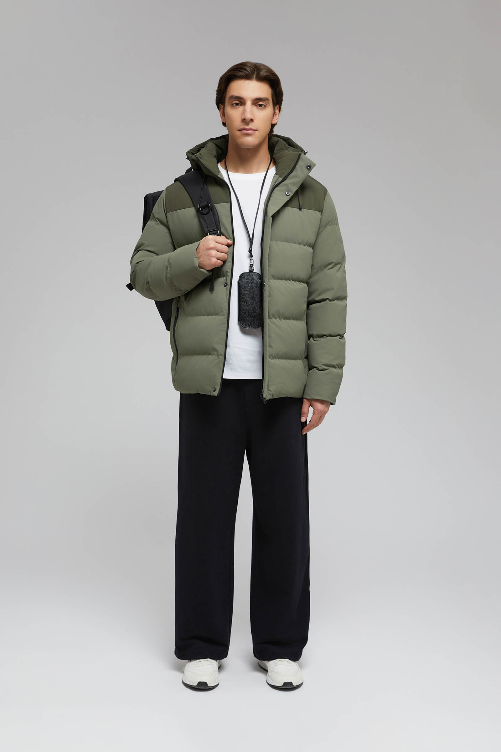 Куртка FINN FLARE стеганая с капюшоном, хаки, арт. FAF22008