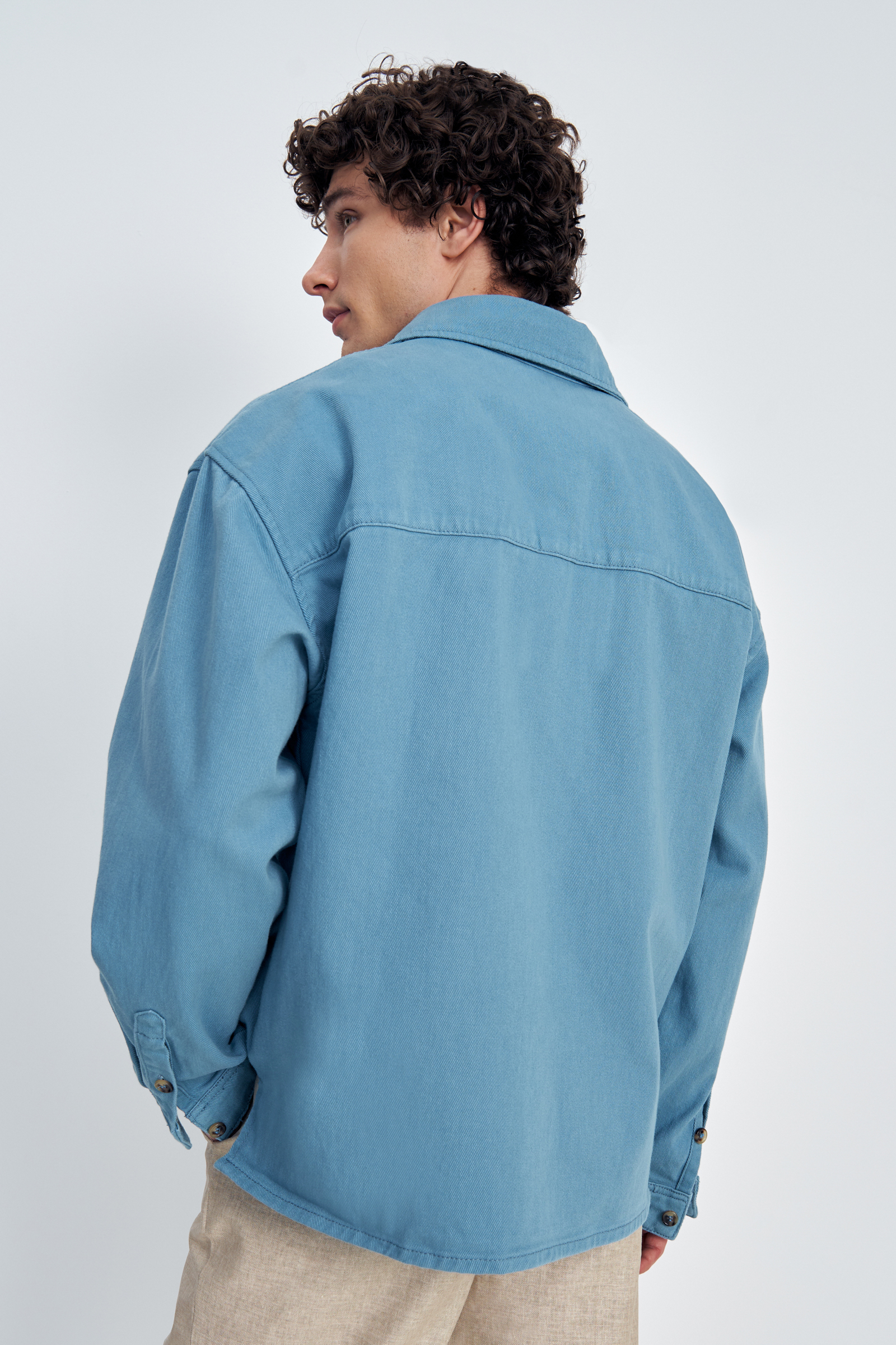

Джинсовая рубашка с карманами, 184 smoke blue, Джинсовая рубашка с карманами