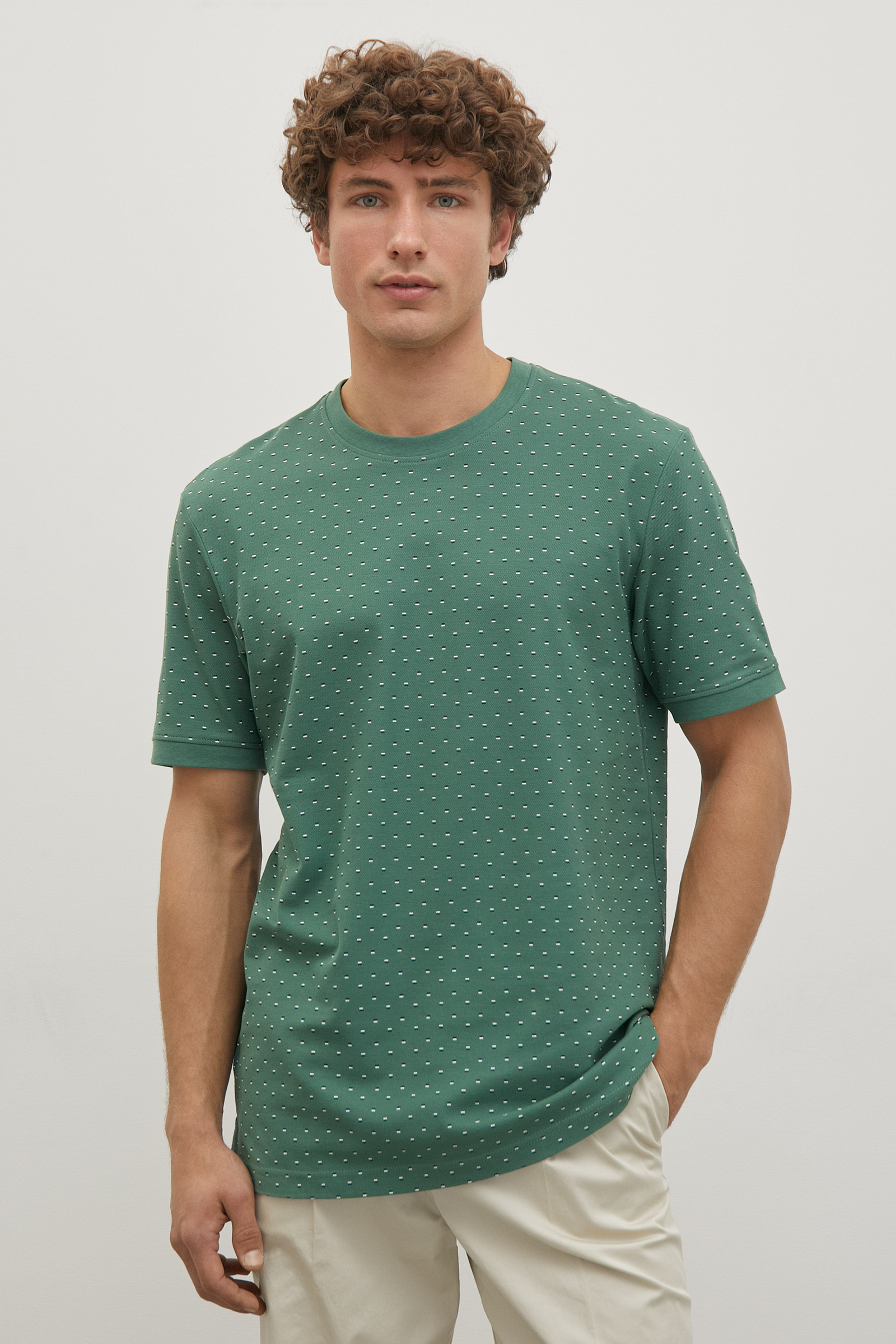 

Футболка из хлопка с коротким рукавом мужская, 543 mc dark ivy, Футболка из хлопка с коротким рукавом мужская