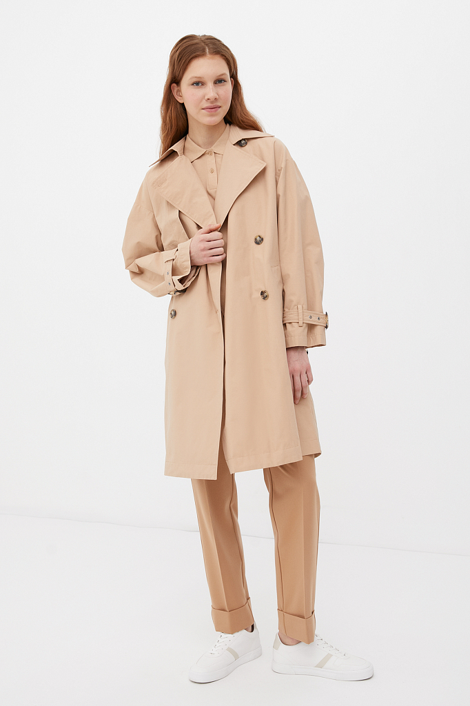 Плащ из хлопка с поясом