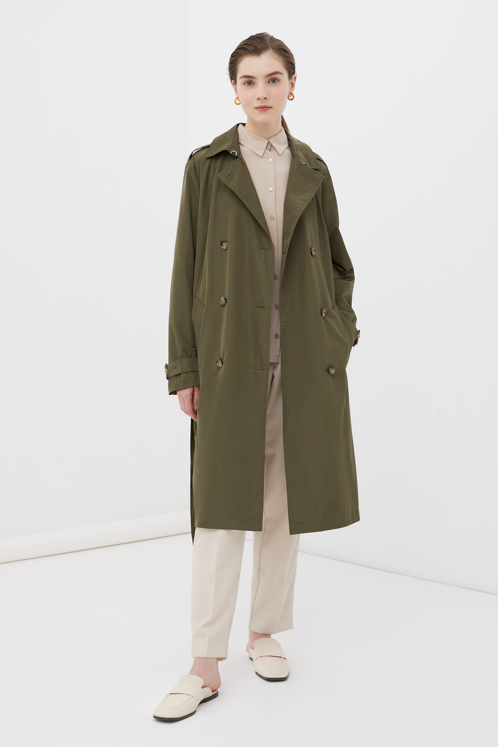 Плащ с поясом