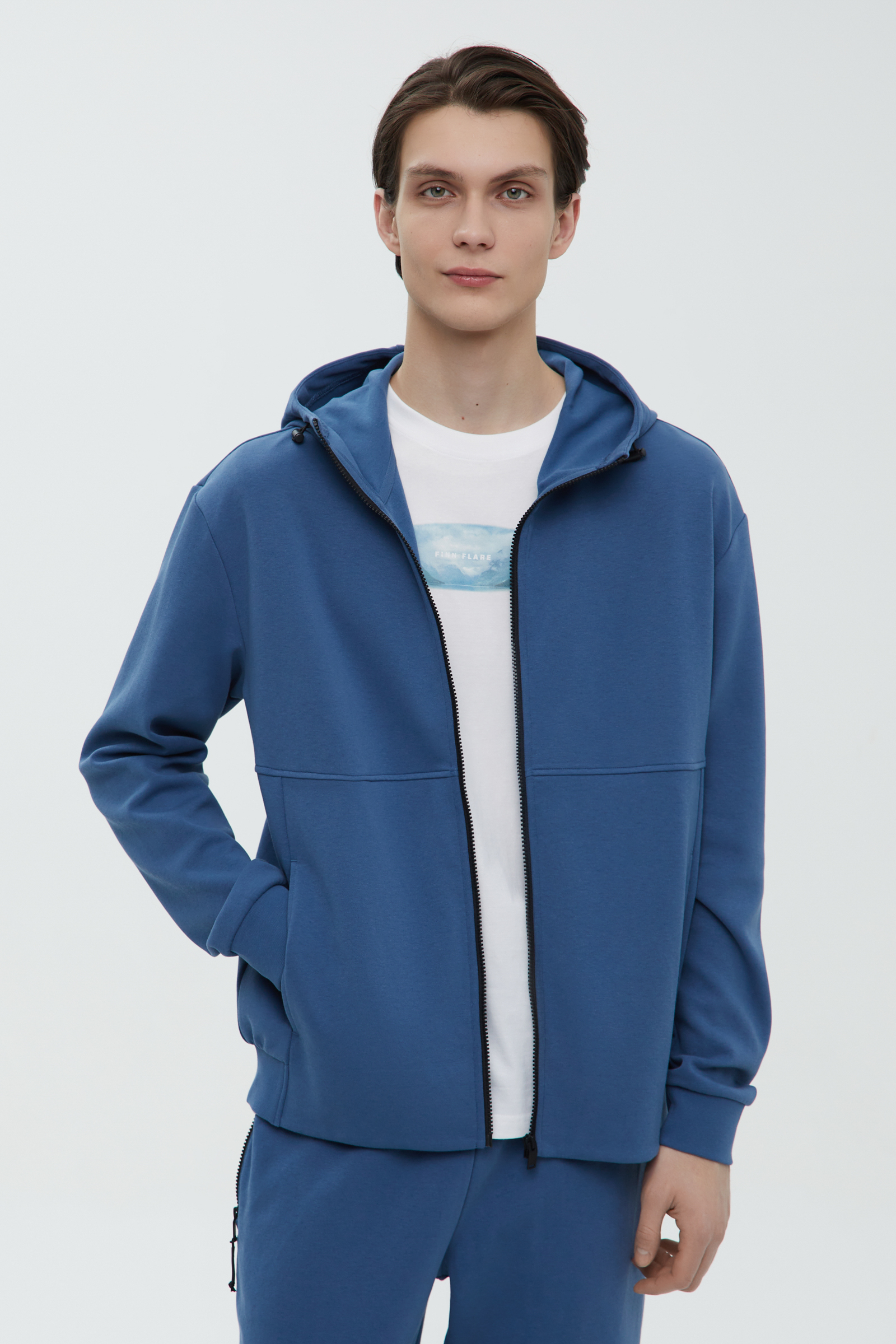 

Худи на молнии свободного силуэта, 110 delta blue, Худи на молнии свободного силуэта