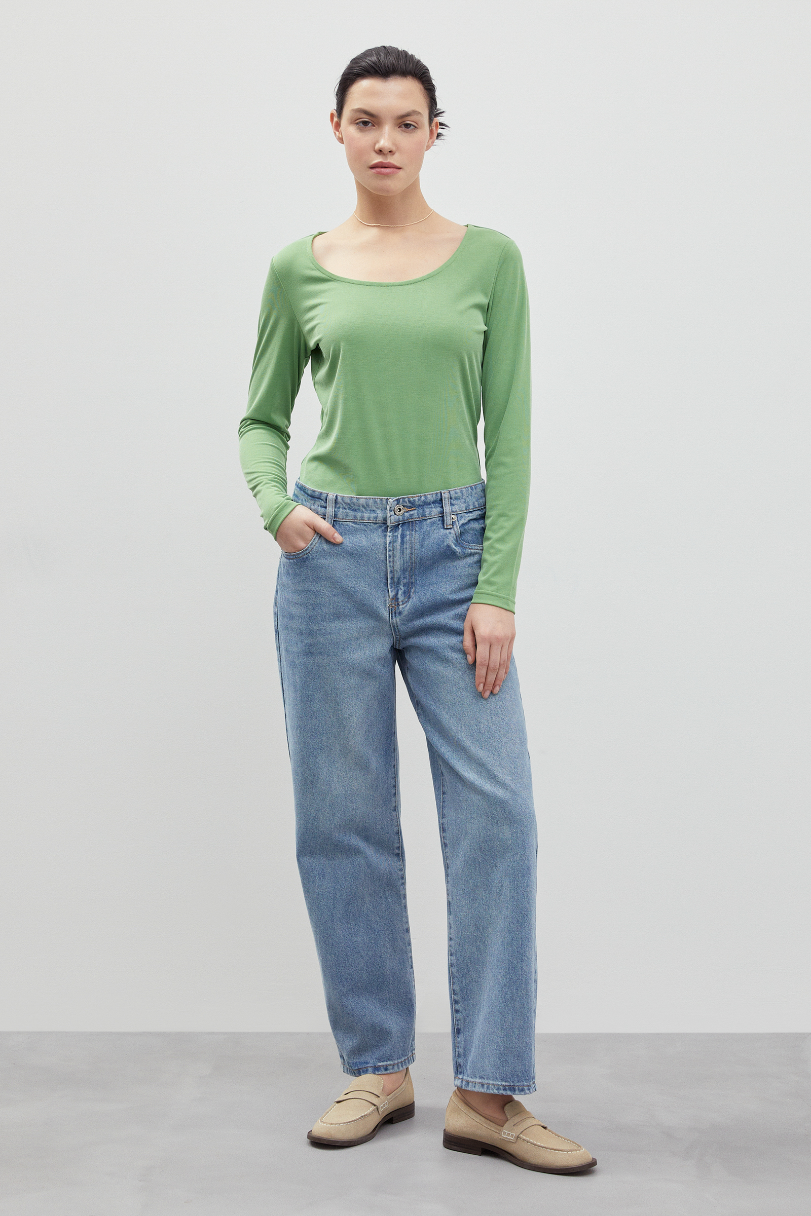 Джинсы loose fit Finn Flare, голубой, арт. FBD15009