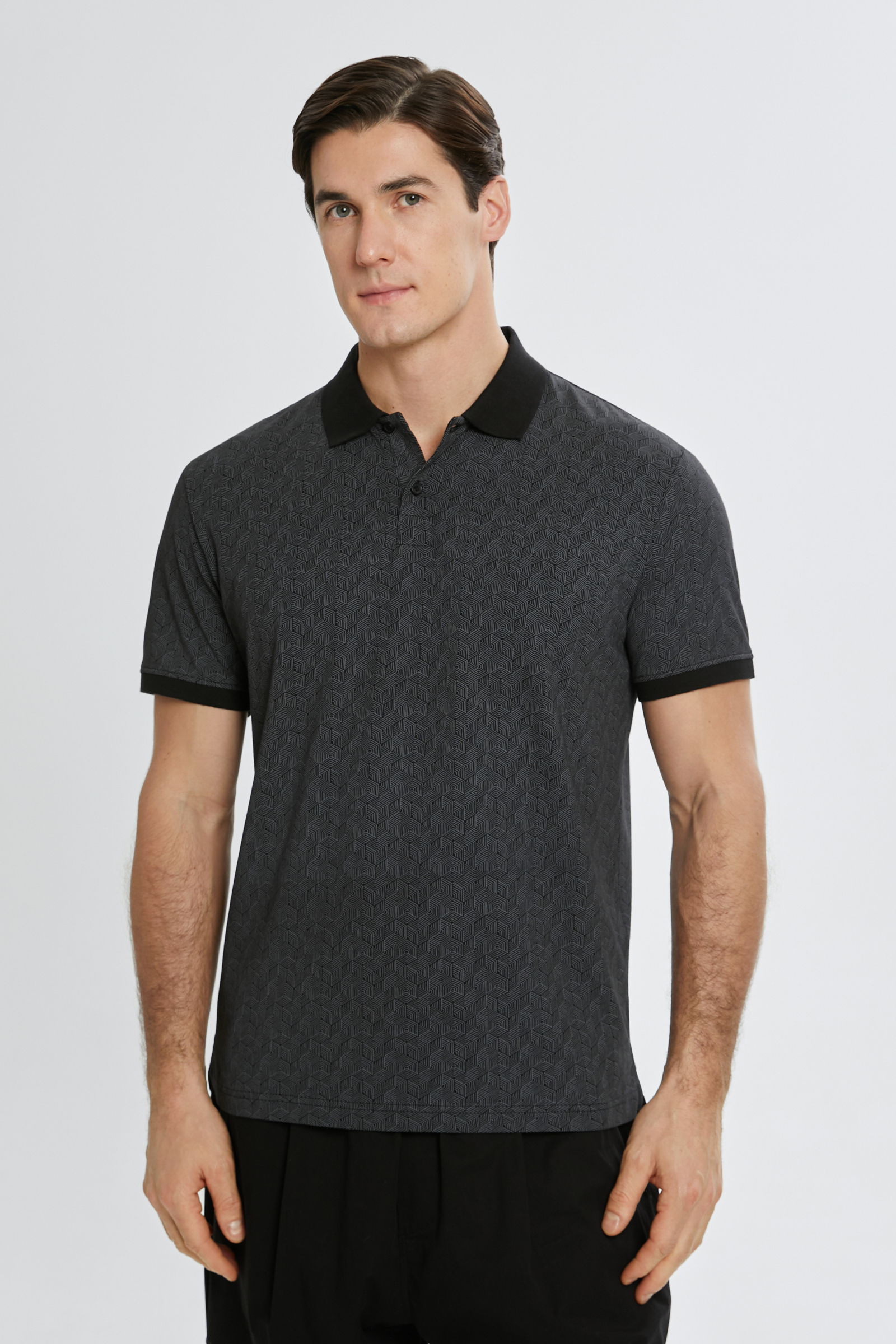 Однотонное поло из хлопка