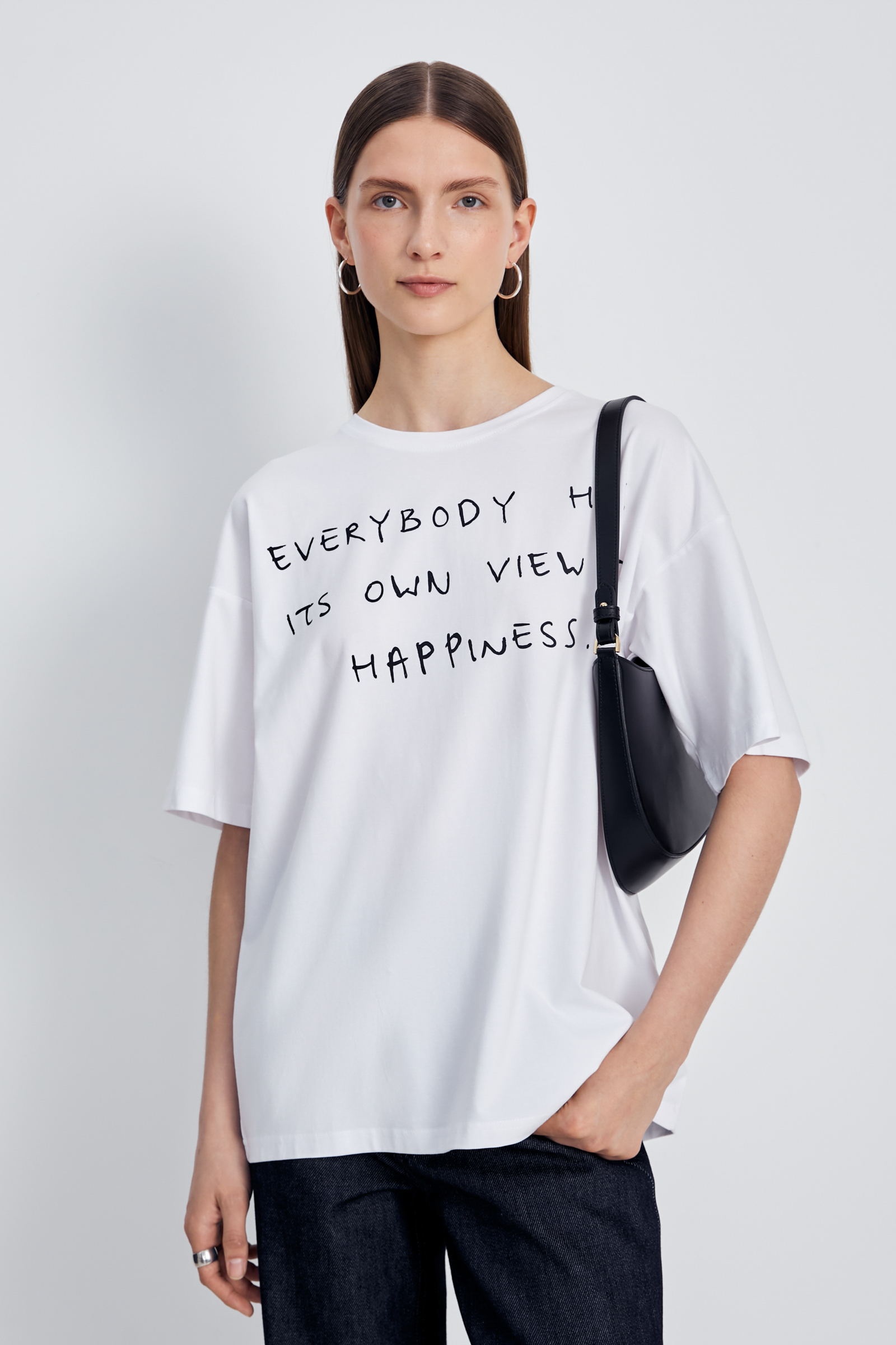 Футболка FINN FLARE с принтом, белый, арт. FBD110176