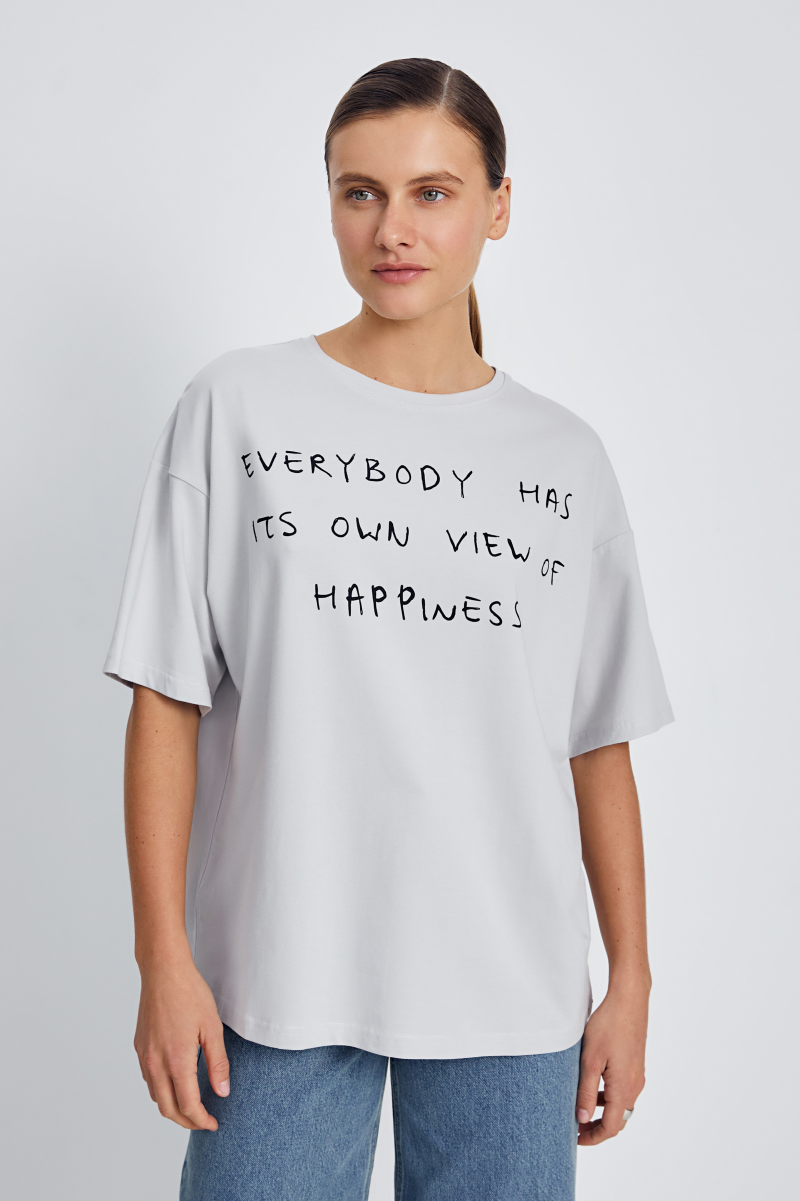 Футболка с принтом из хлопка 990₽