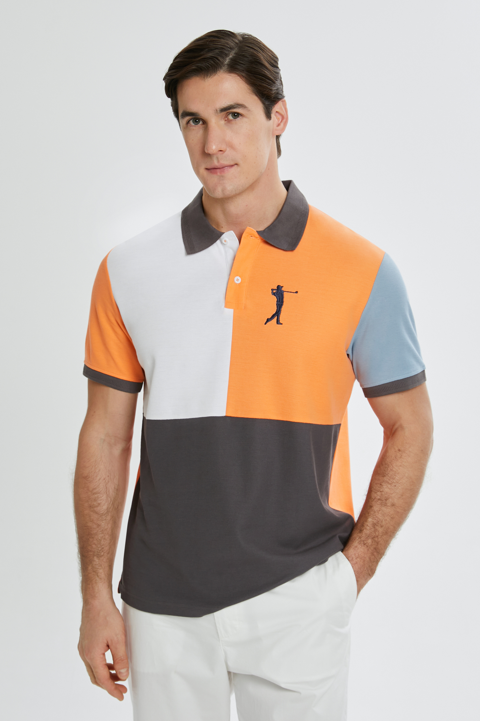 Поло с коротким рукавом из хлопка