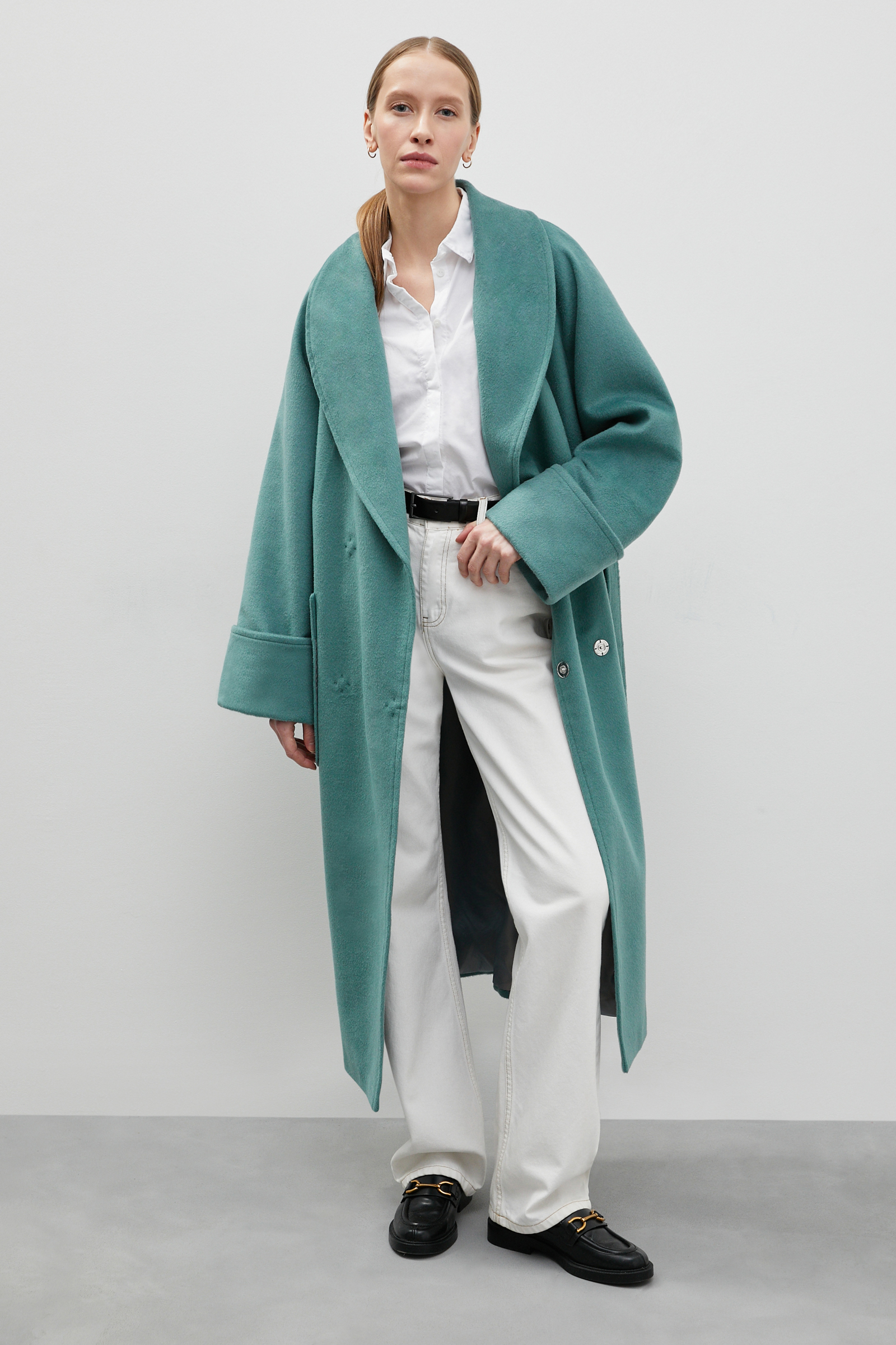 Пальто-халат с добавлением шерсти
