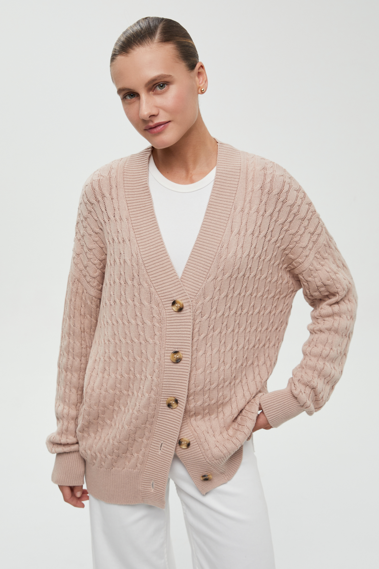 

Кардиган с рельефным узором, 709 cornstalk, Кардиган с рельефным узором