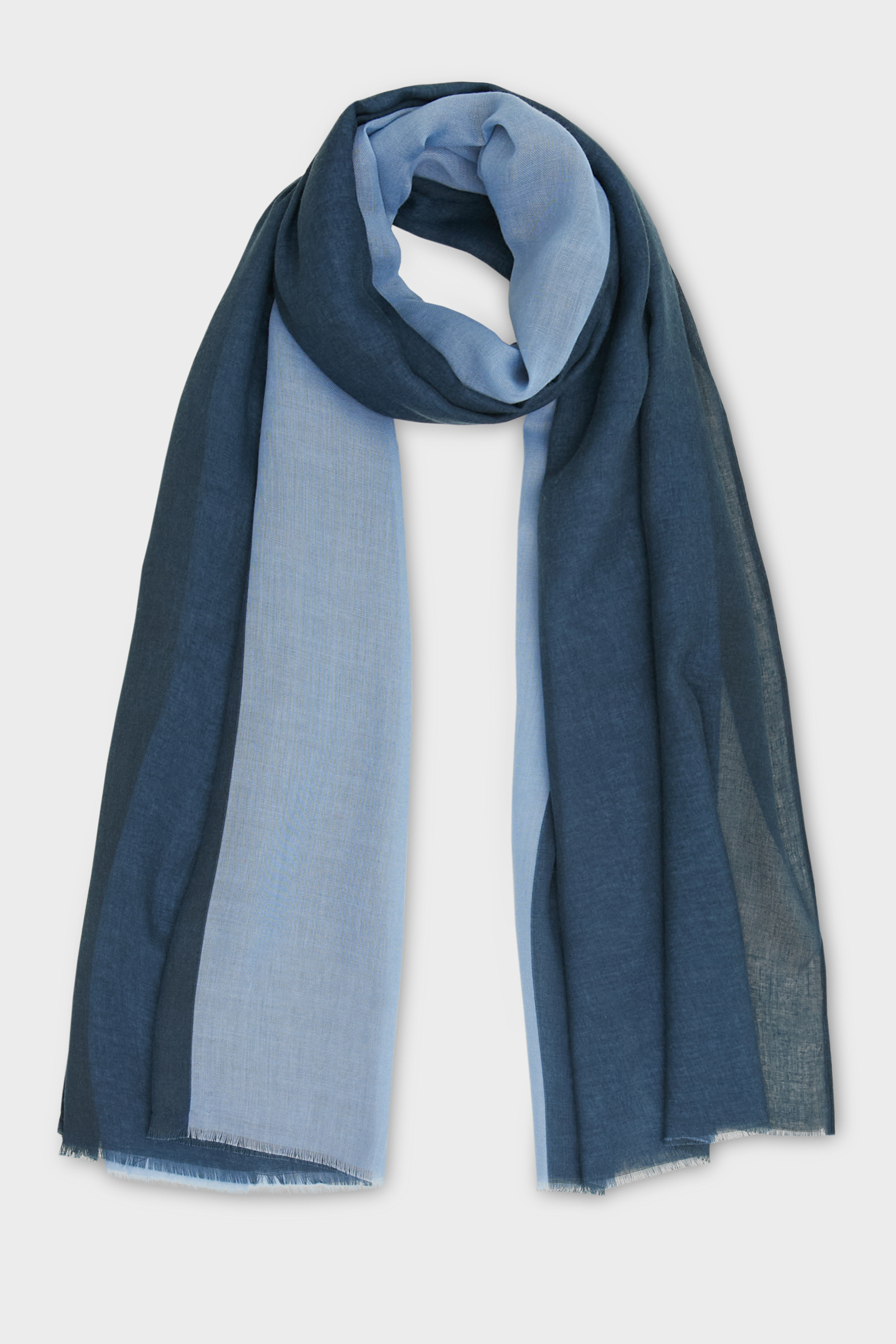 

Двухцветный палантин из вискозы, 101 mc cosmic blue, Двухцветный палантин из вискозы