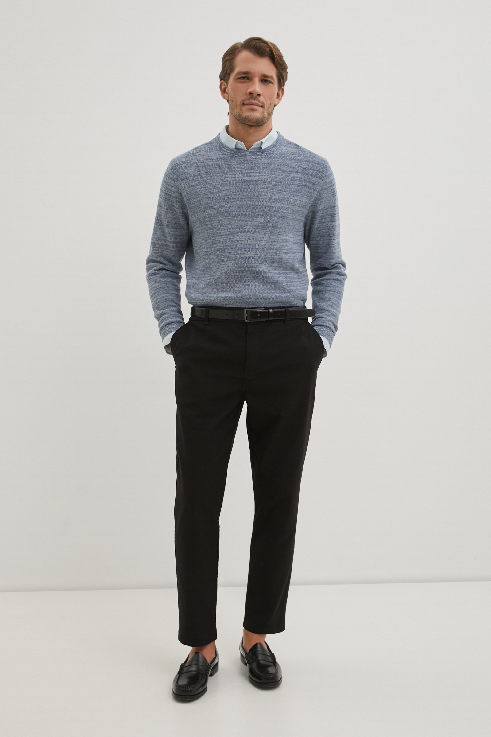 Джемпер из хлопка прямого силуэта