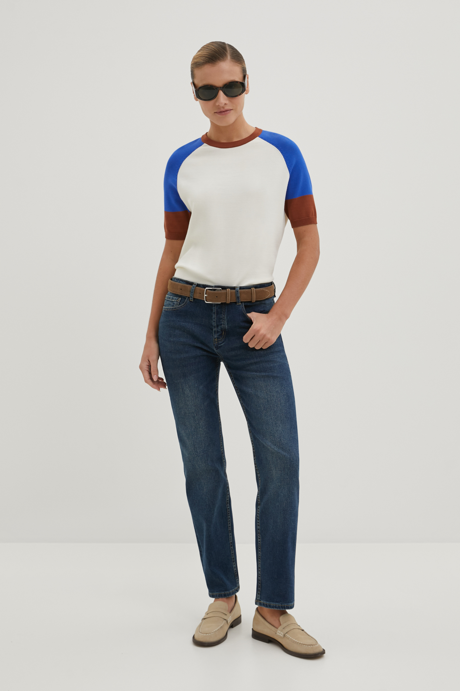 

Джинсы straight fit женские, 1271 dark denim, Джинсы straight fit женские