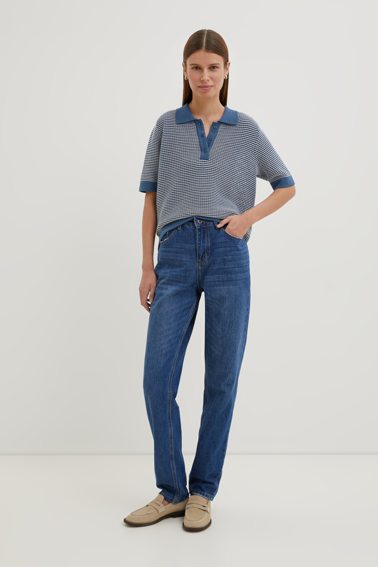 Джинсы boyfriend fit женские