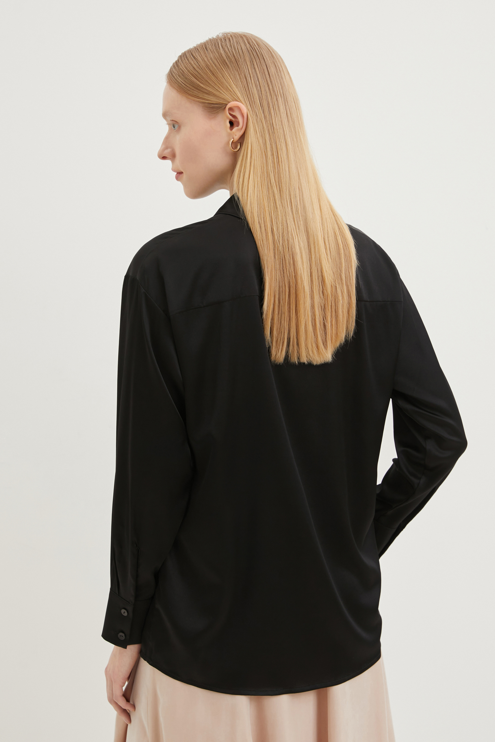 

Блузка с добавлением шелка, 200 black, Блузка с добавлением шелка