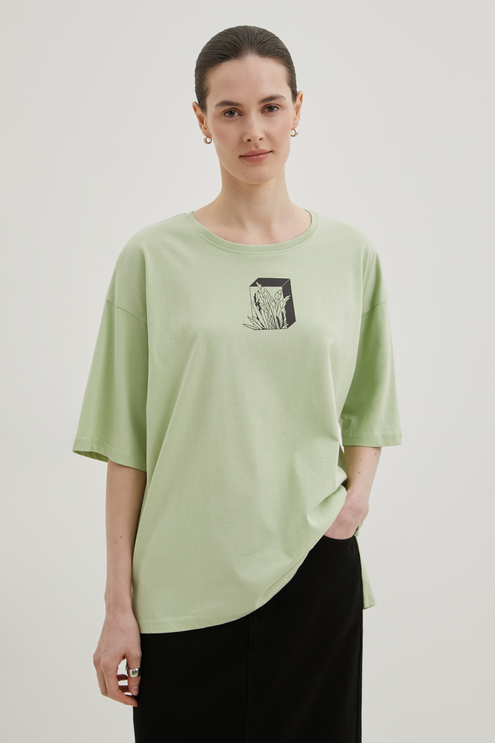 

Футболка из хлопка с принтом, 509 meadow, Футболка из хлопка с принтом