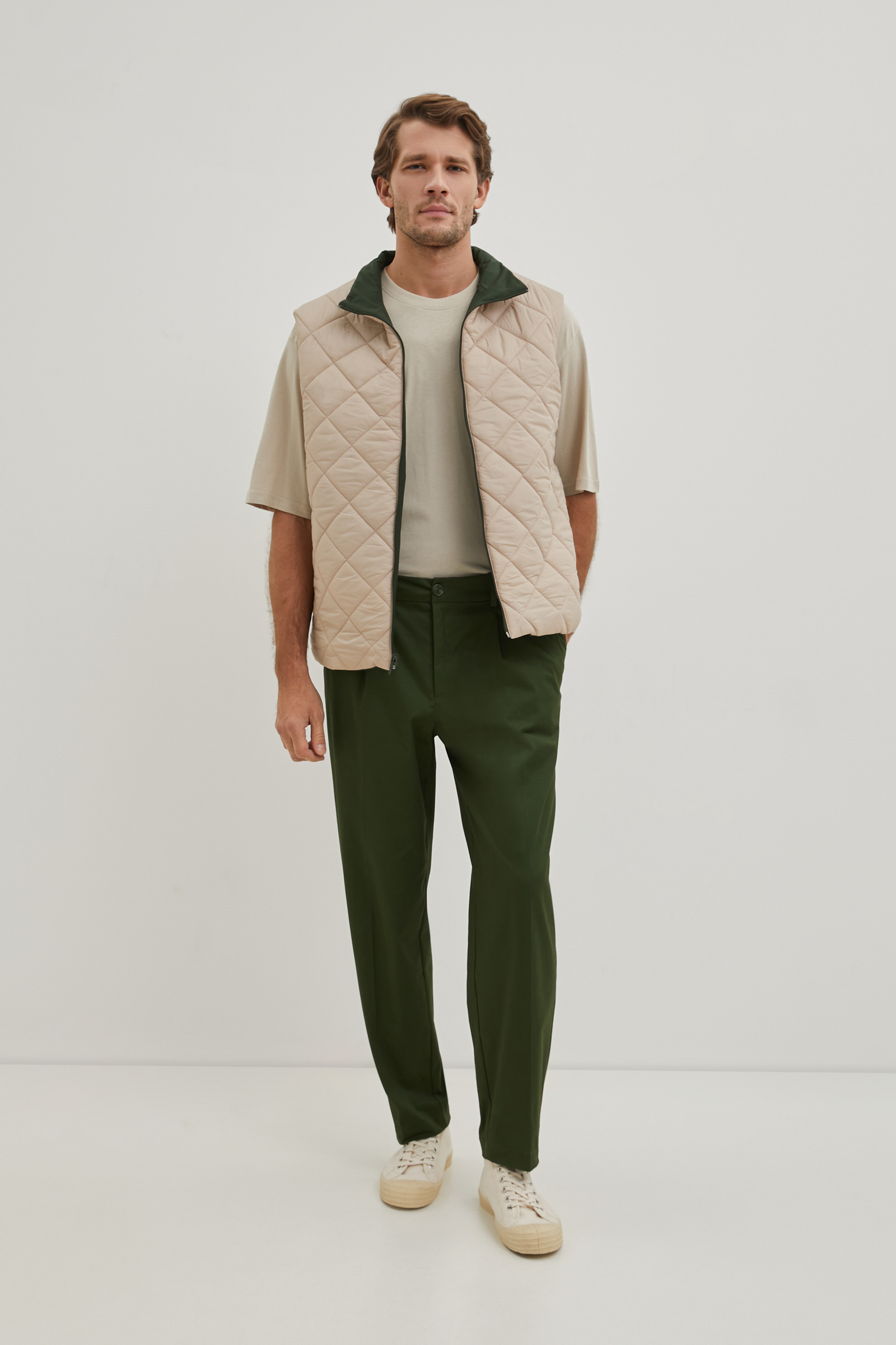 Брюки Finn Flare свободного кроя, 546 thyme, арт. FBE21048