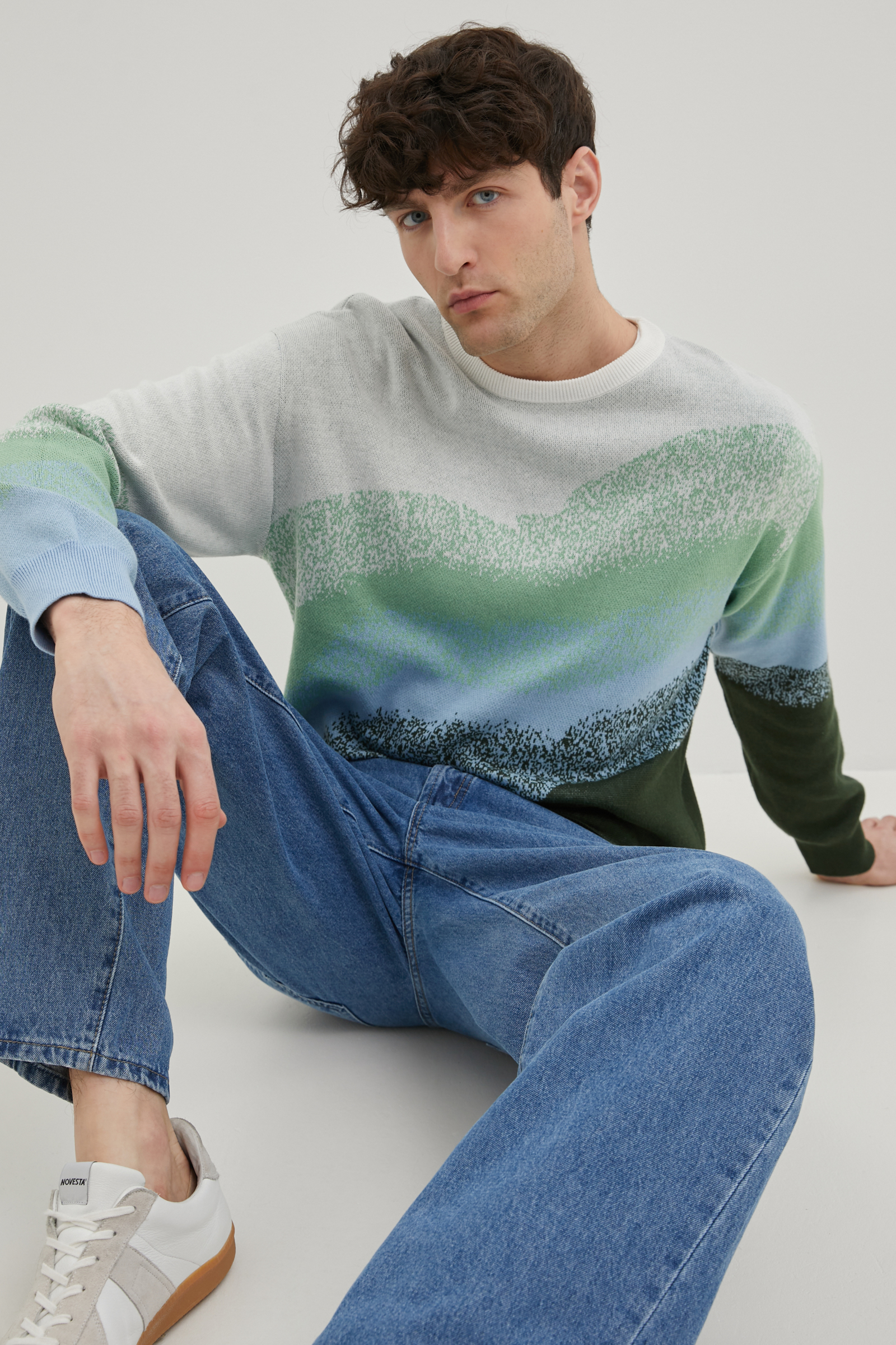 

Джемпер из хлопка с принтом, 546 mc thyme, Джемпер из хлопка с принтом