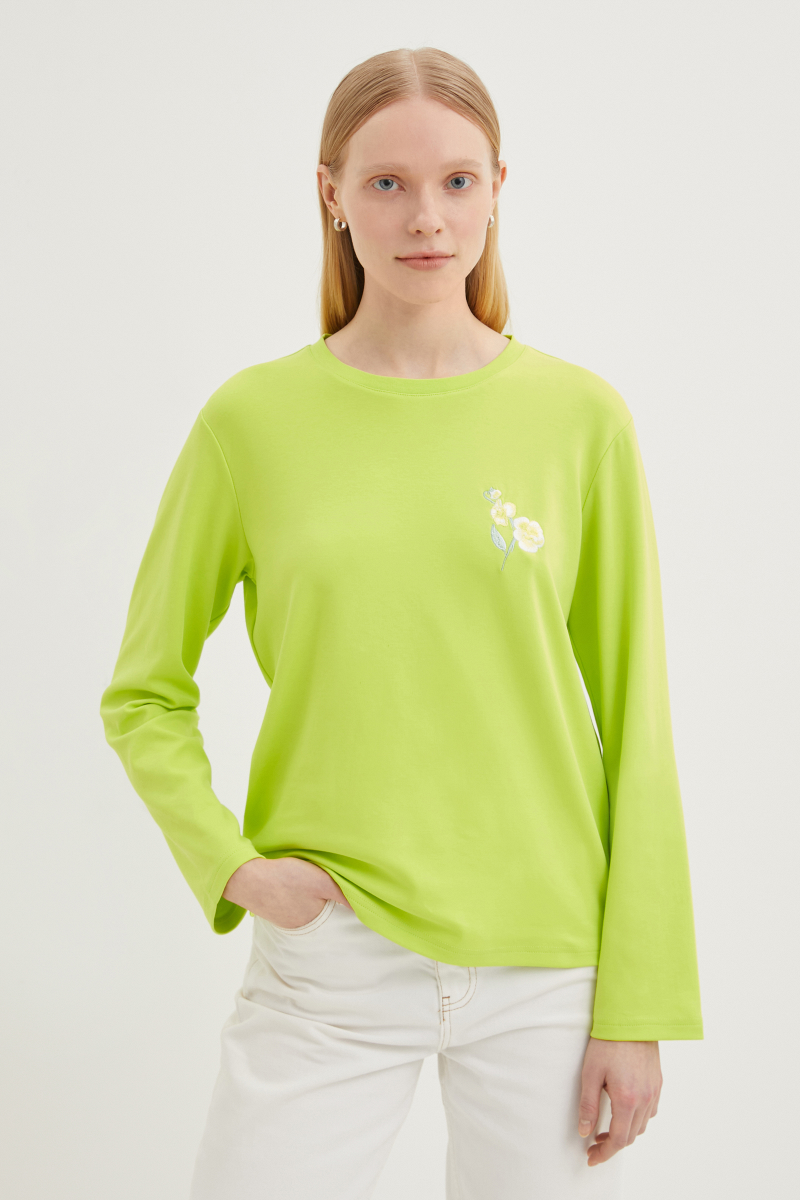 

Футболка с длинным рукавом, 555 wild lime, Футболка с длинным рукавом