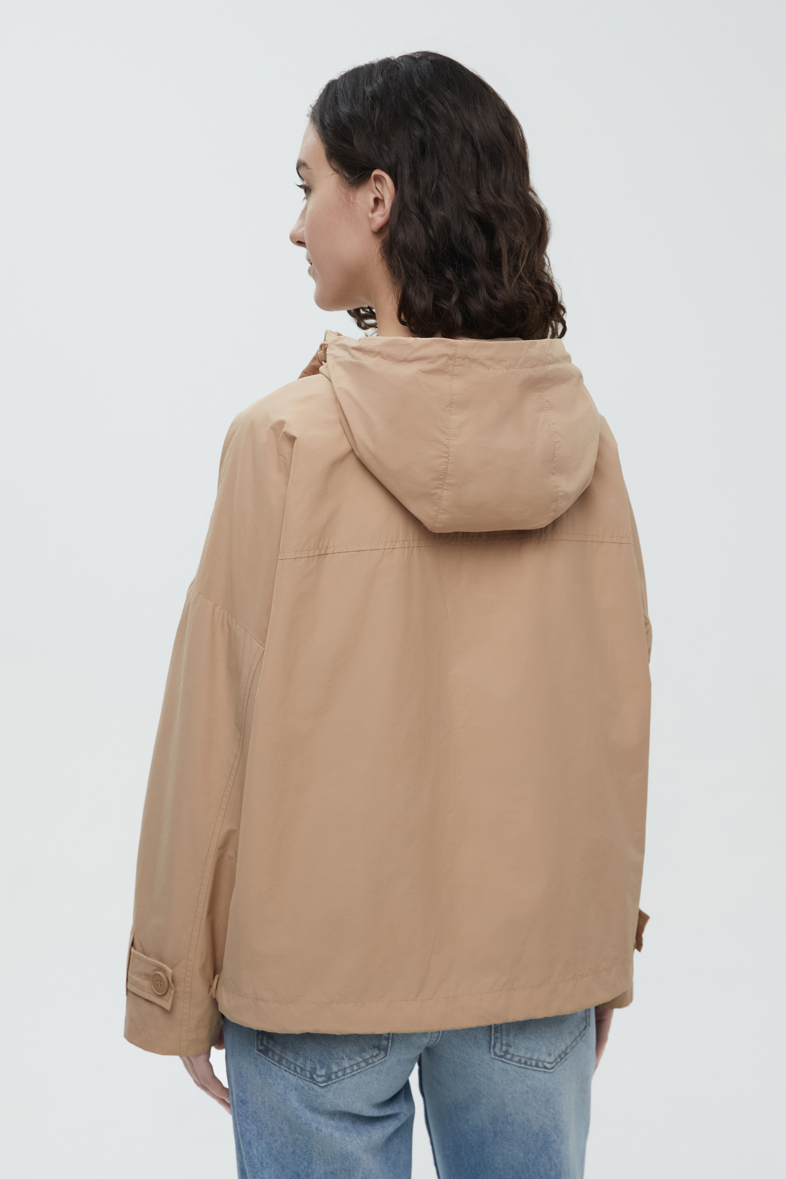 

Ветровка на пуговицах с капюшоном, 706 savanne, Ветровка на пуговицах с капюшоном