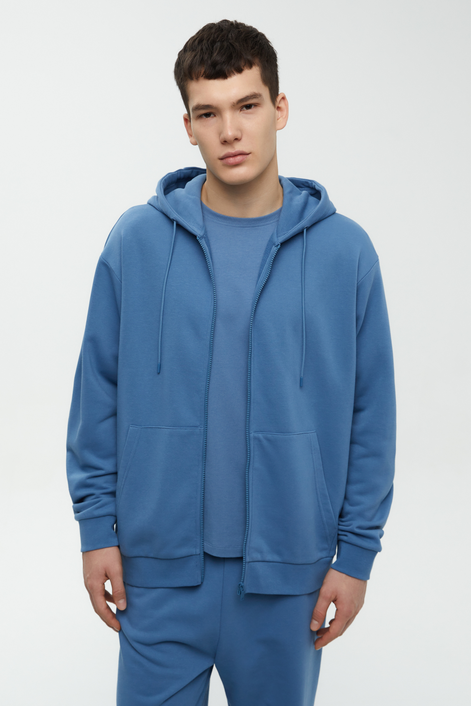 Худи на молнии Finn Flare, синий, арт. FBF21064