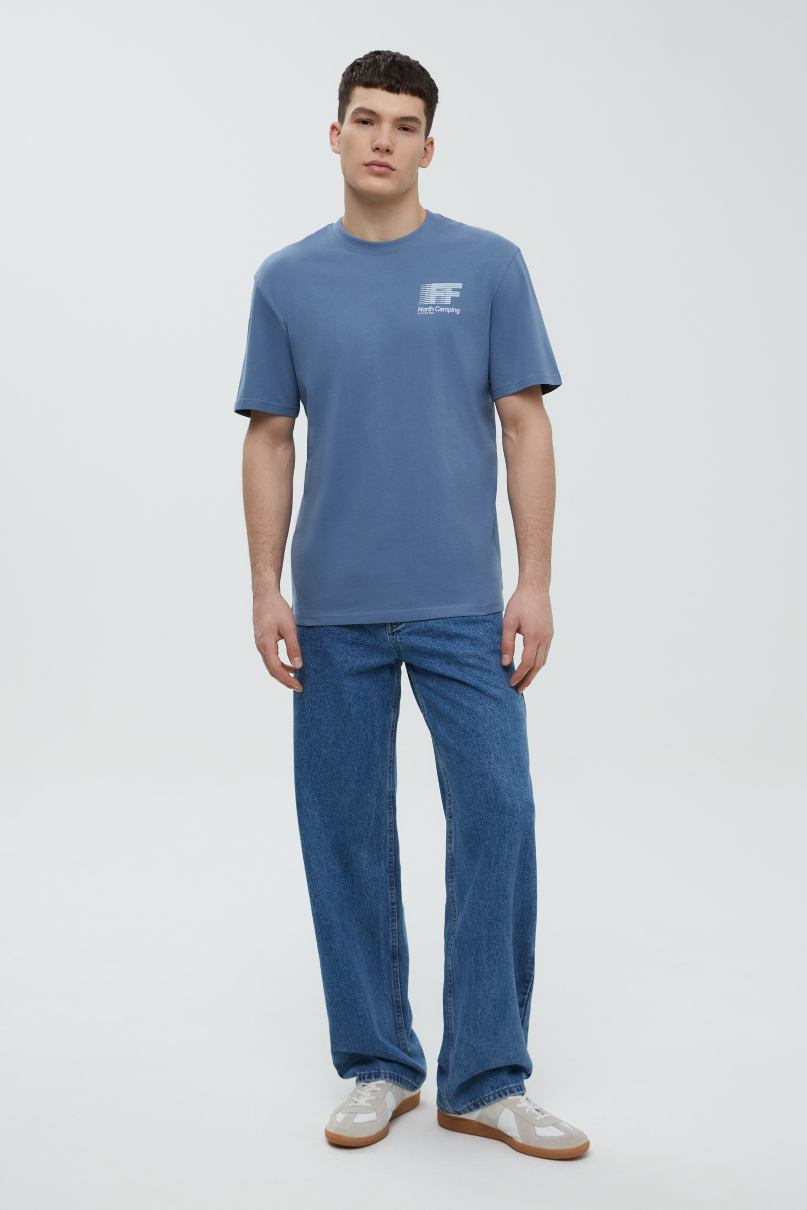 

Футболка из хлопка с принтом, 201 white, Футболка из хлопка с принтом