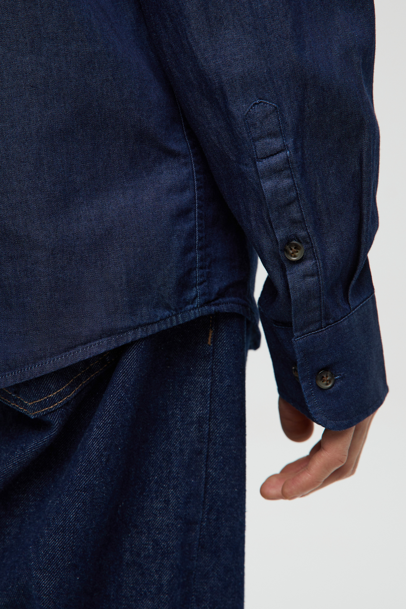 

Джинсовая рубашка прямого кроя, 127 dark denim, Джинсовая рубашка прямого кроя