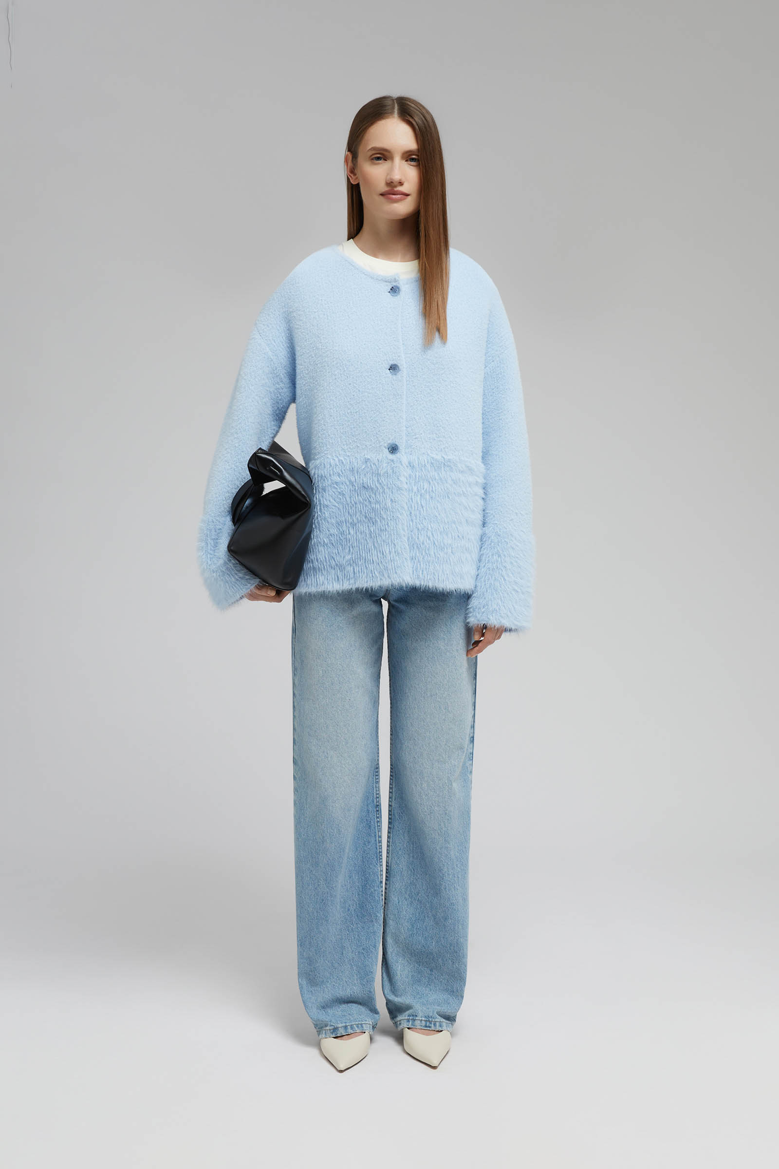 

Кардиган прямого кроя, 136 haze, Кардиган прямого кроя