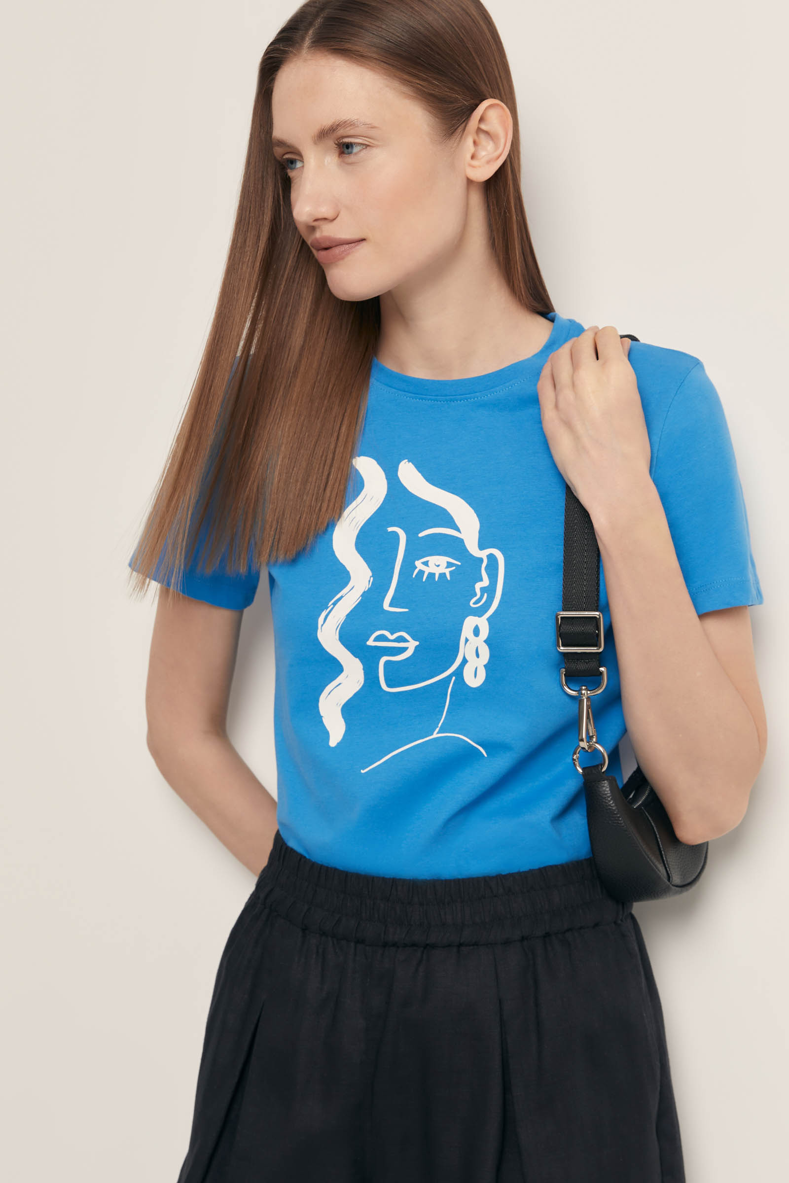 Футболка Finn Flare приталенного силуэта, 150 cerulean, арт. FBF11082