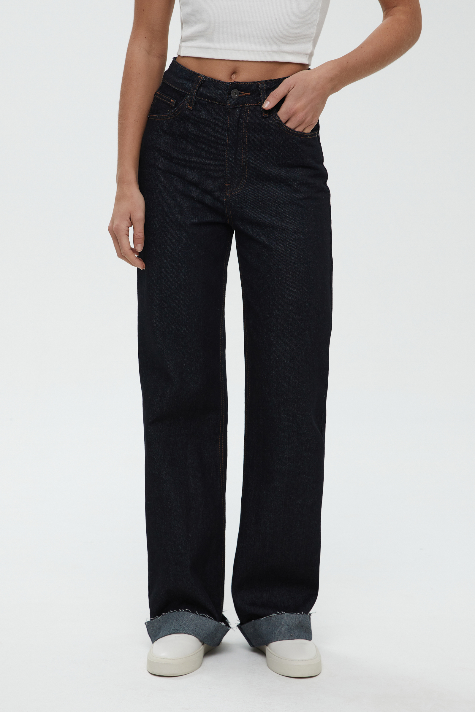 

Джинсы flared fit женские, 198 black blue denim, Джинсы flared fit женские