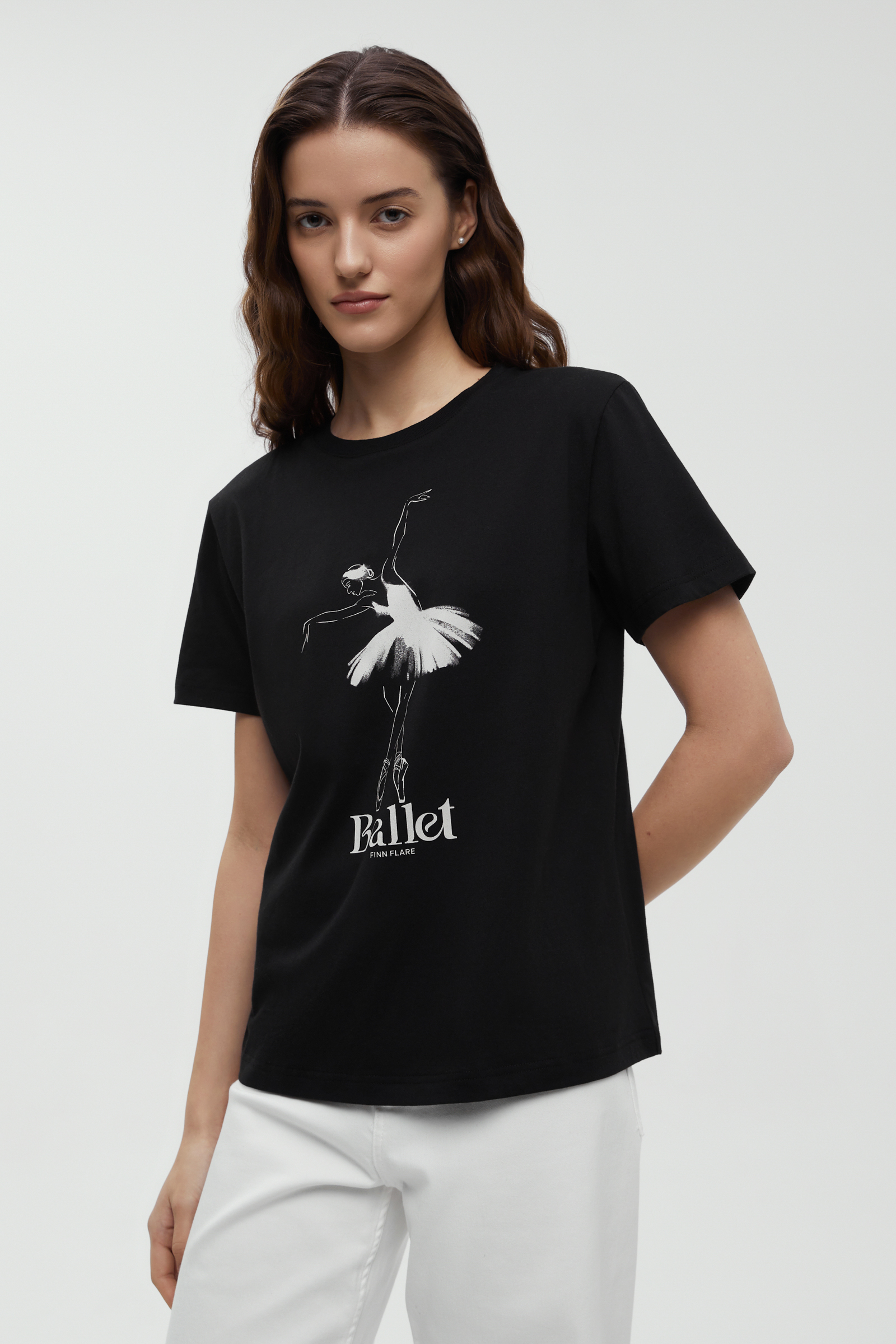 

Укороченная футболка с принтом из капсулы Балет, 200 black, Укороченная футболка с принтом из капсулы Балет