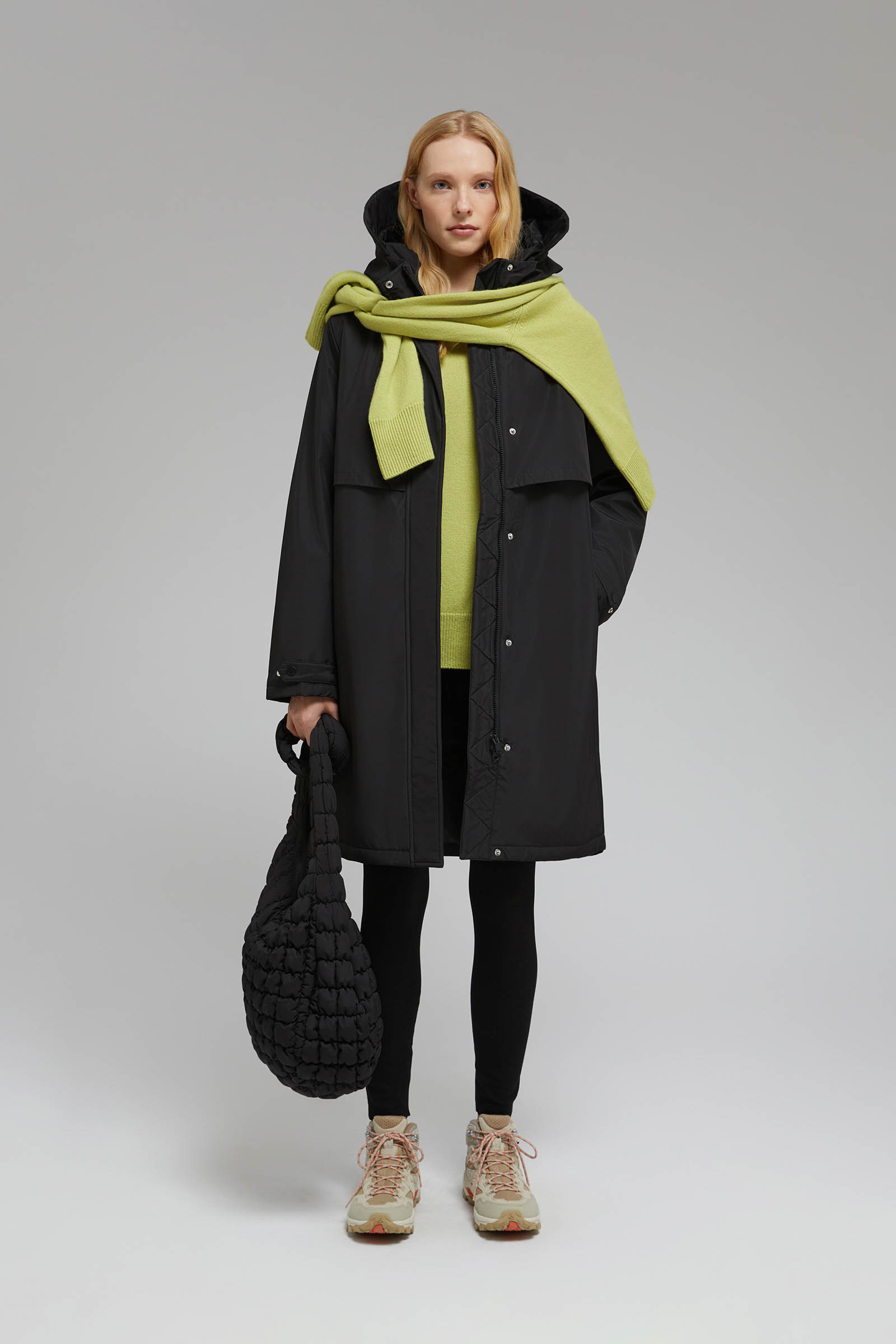 

Утепленное пальто с капюшоном, 200 black, Утепленное пальто с капюшоном