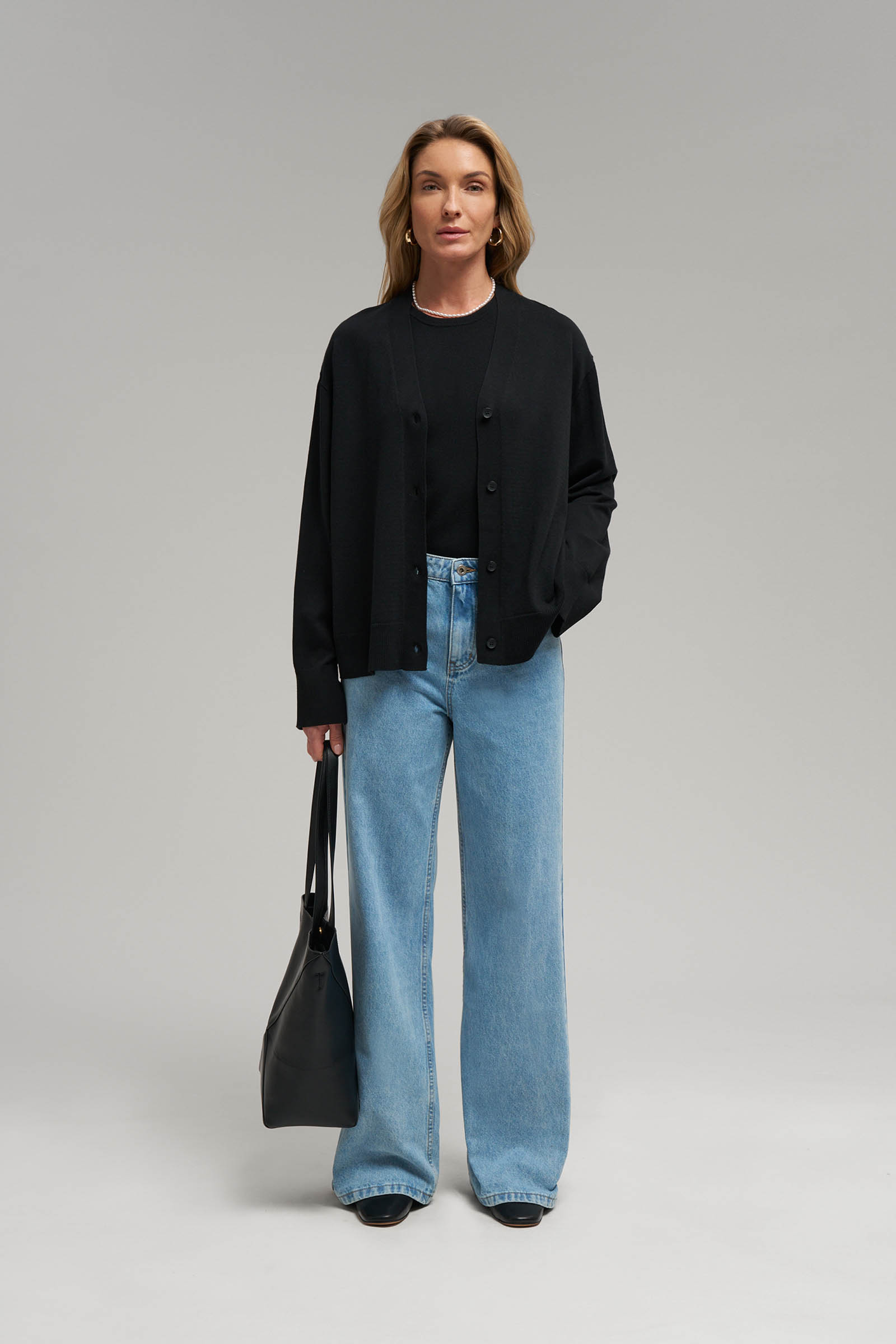 Кардиган FINN FLARE свободного кроя, 200 black, арт. FBF11138