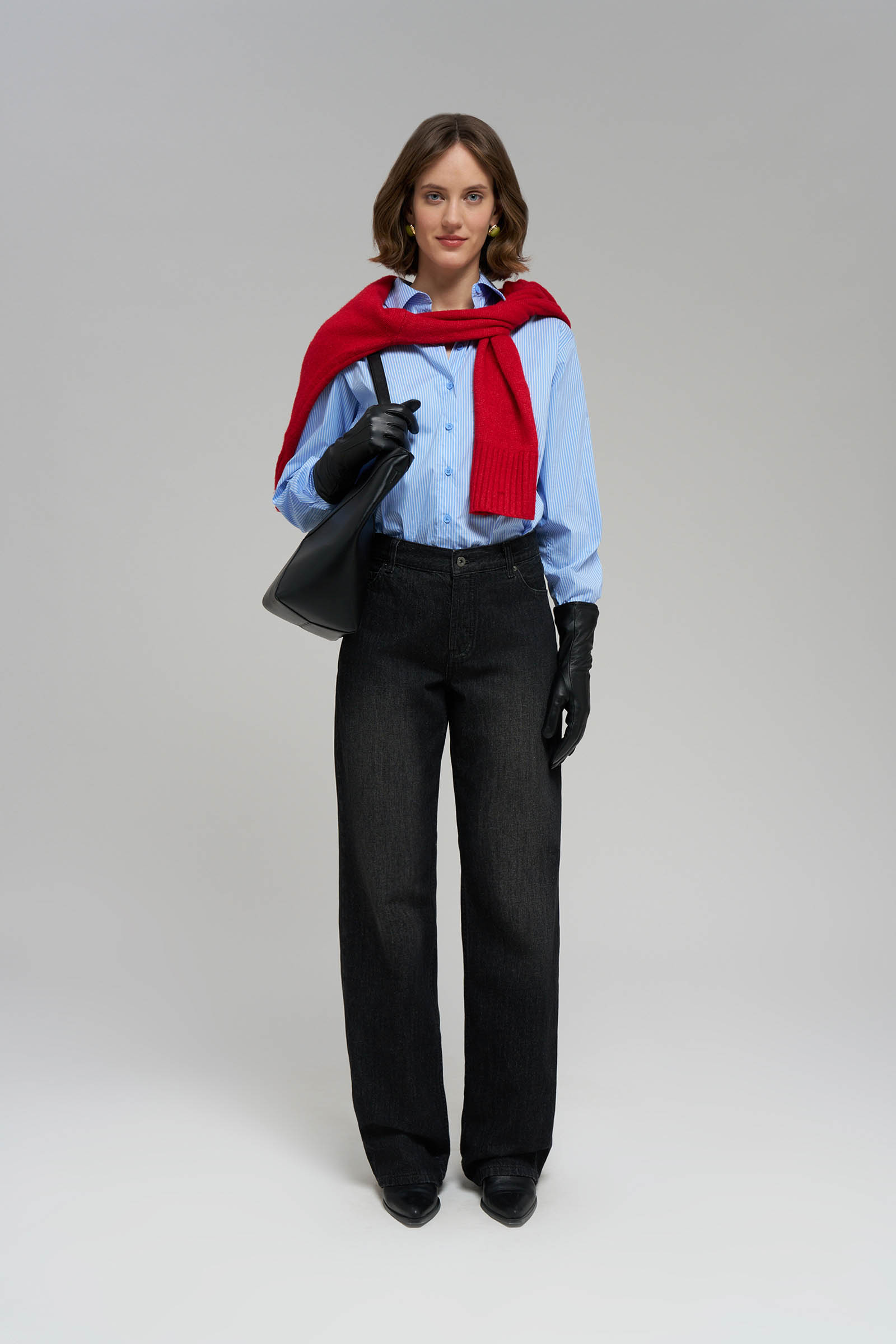 Джинсы loose fit Finn Flare, 200 black, арт. FBF15025