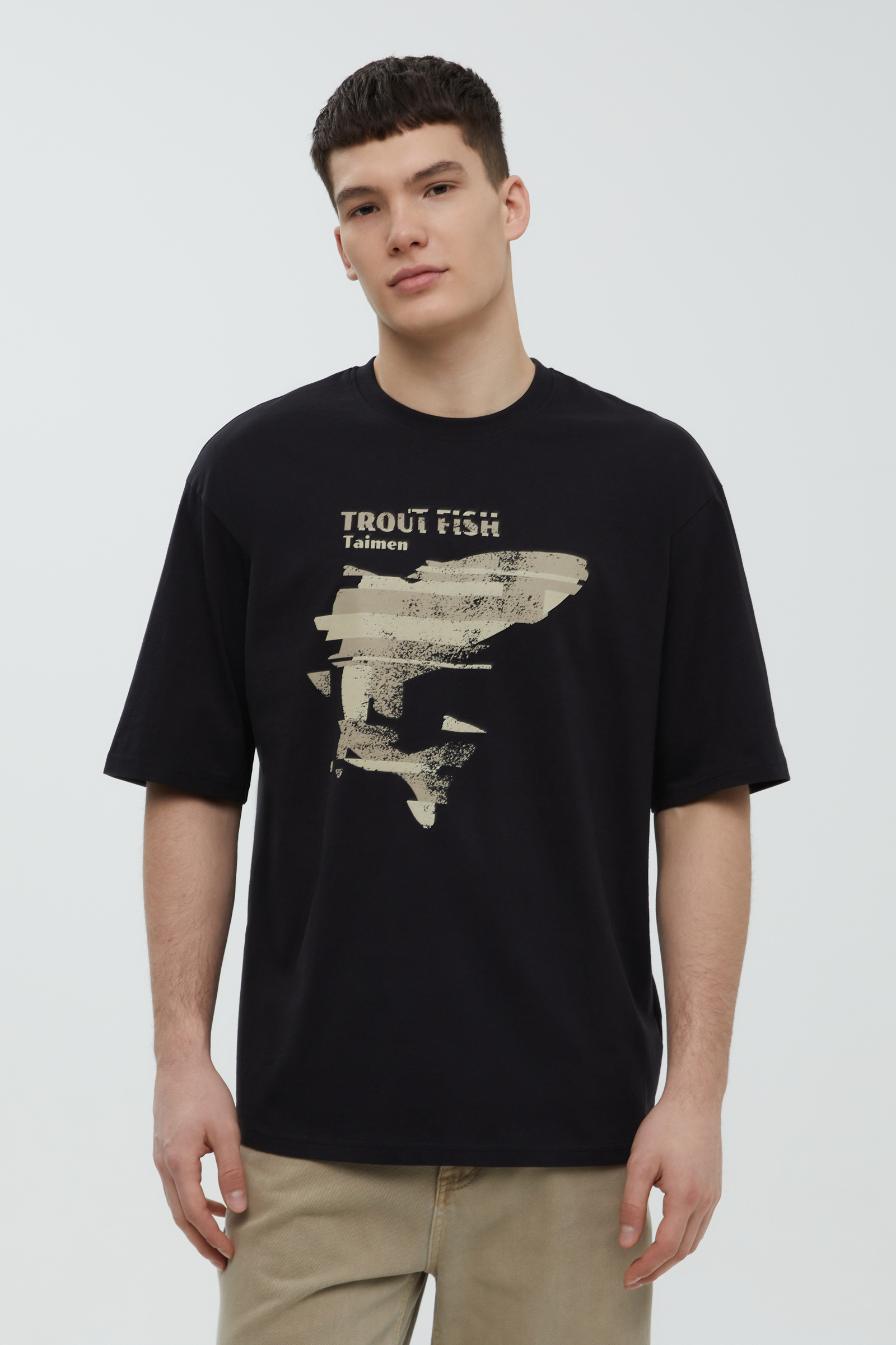 Футболка из хлопка с принтом